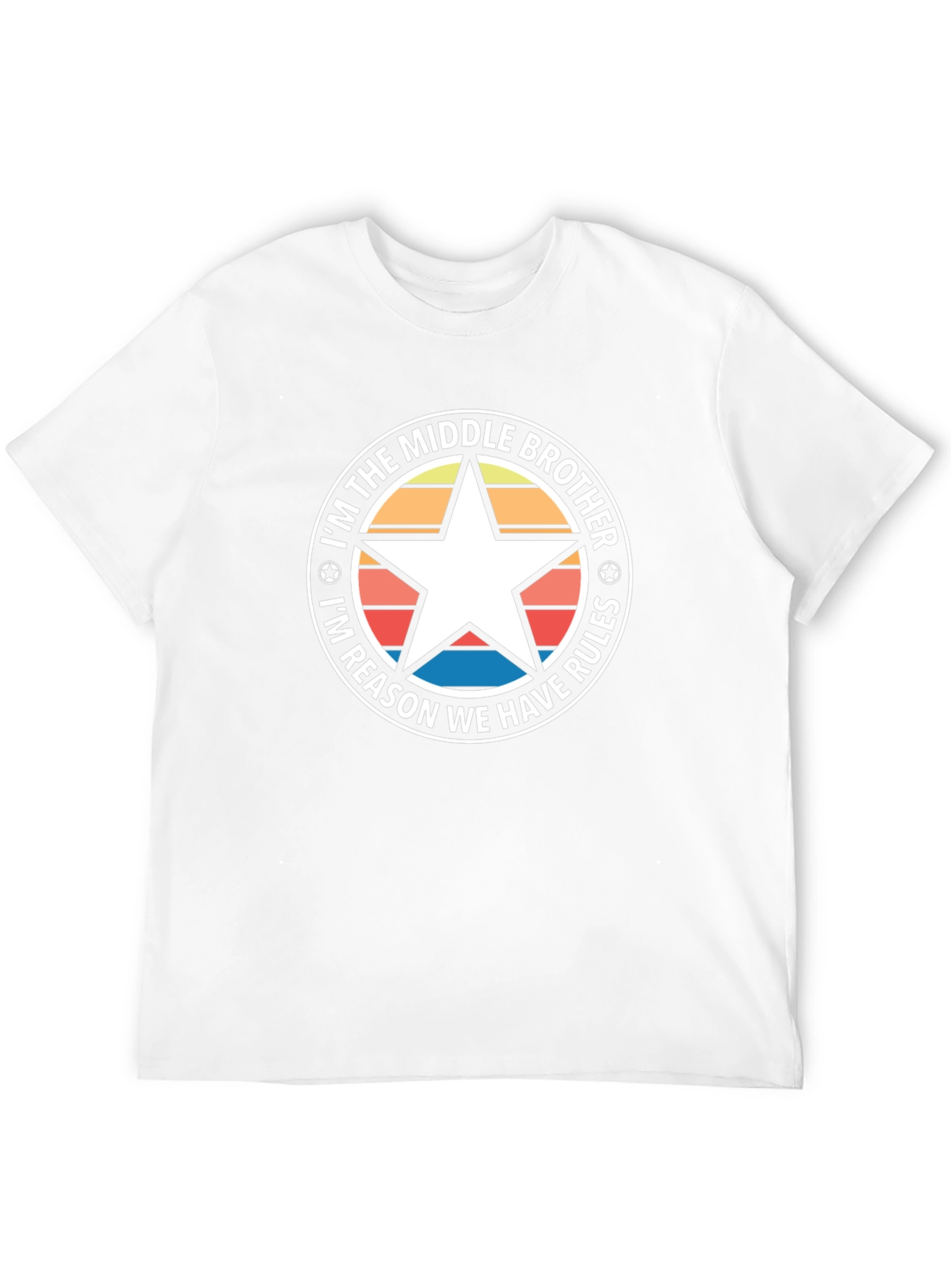 Middle Brother Rules T-Shirt - Cool Novelty Tee