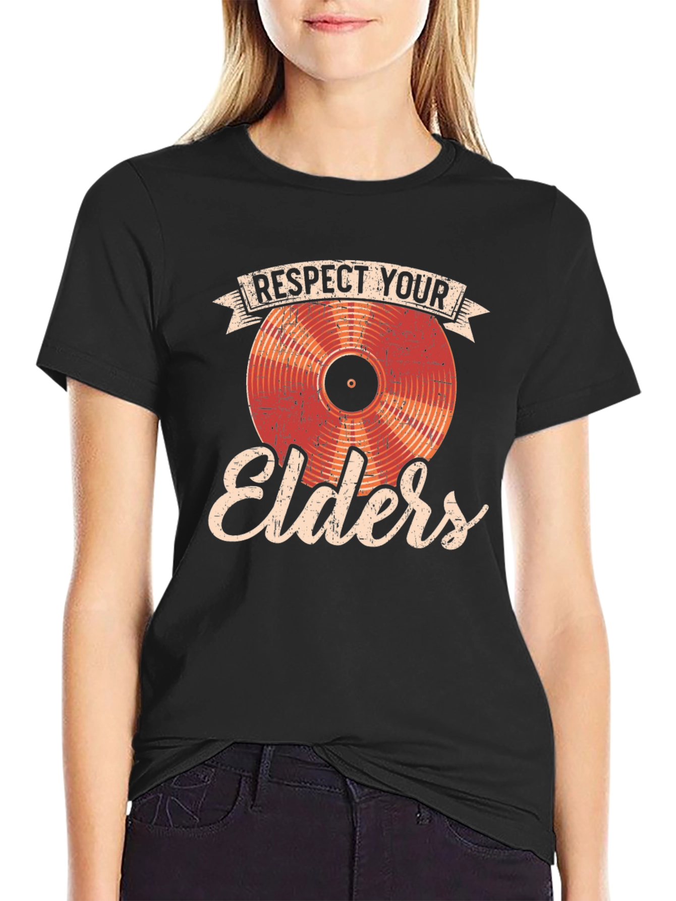 Respect Your Elders Record T-Shirt