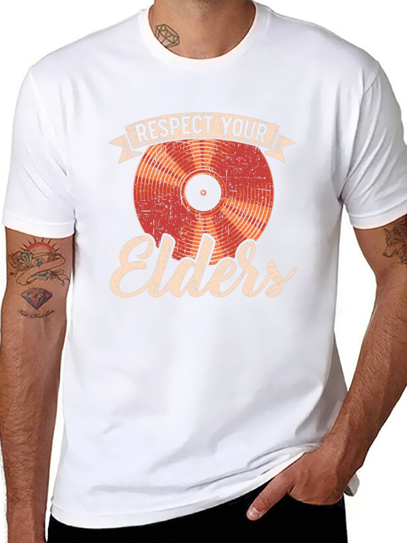 Respect Your Elders Record T-Shirt