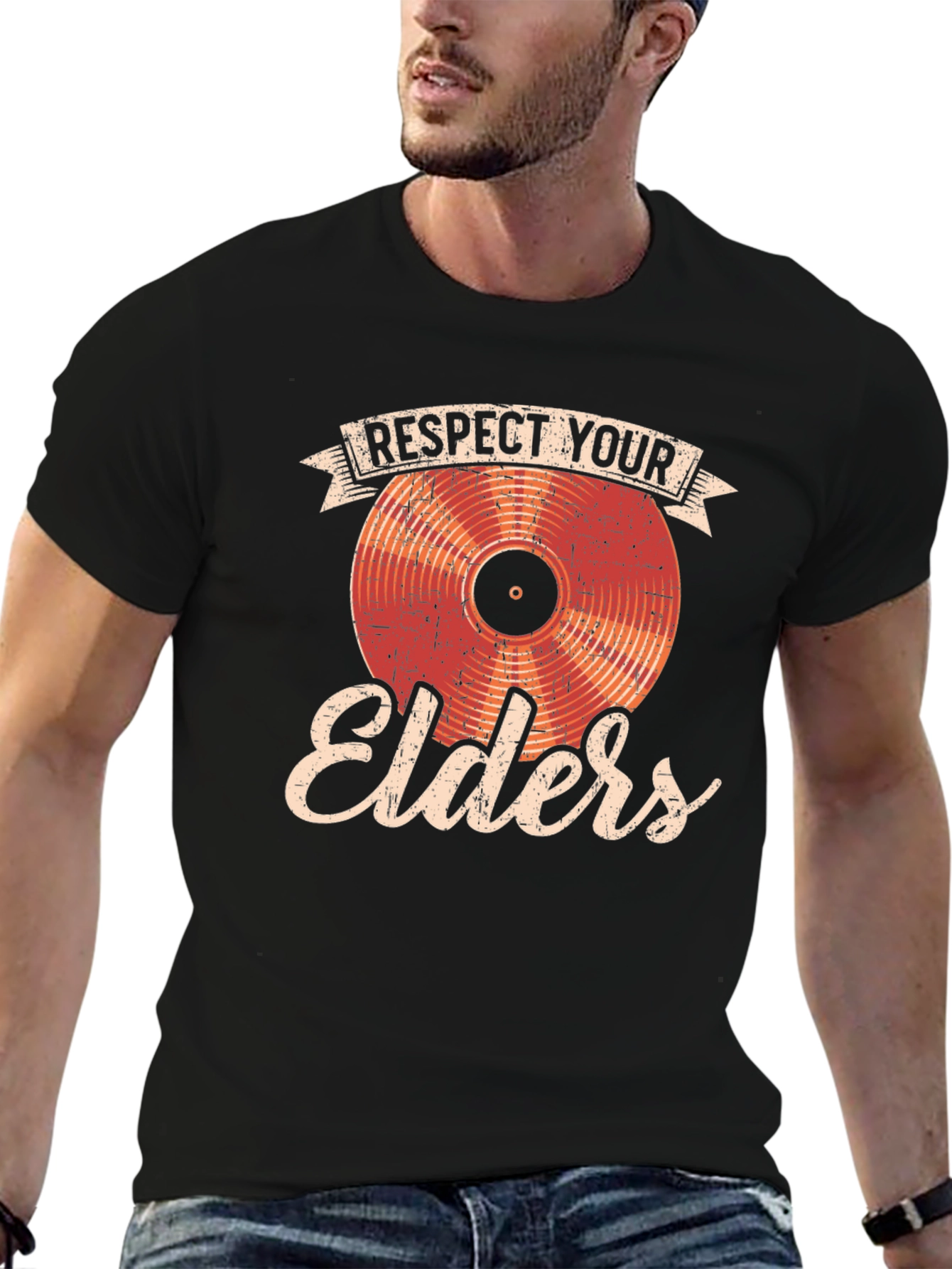 Respect Your Elders Record T-Shirt