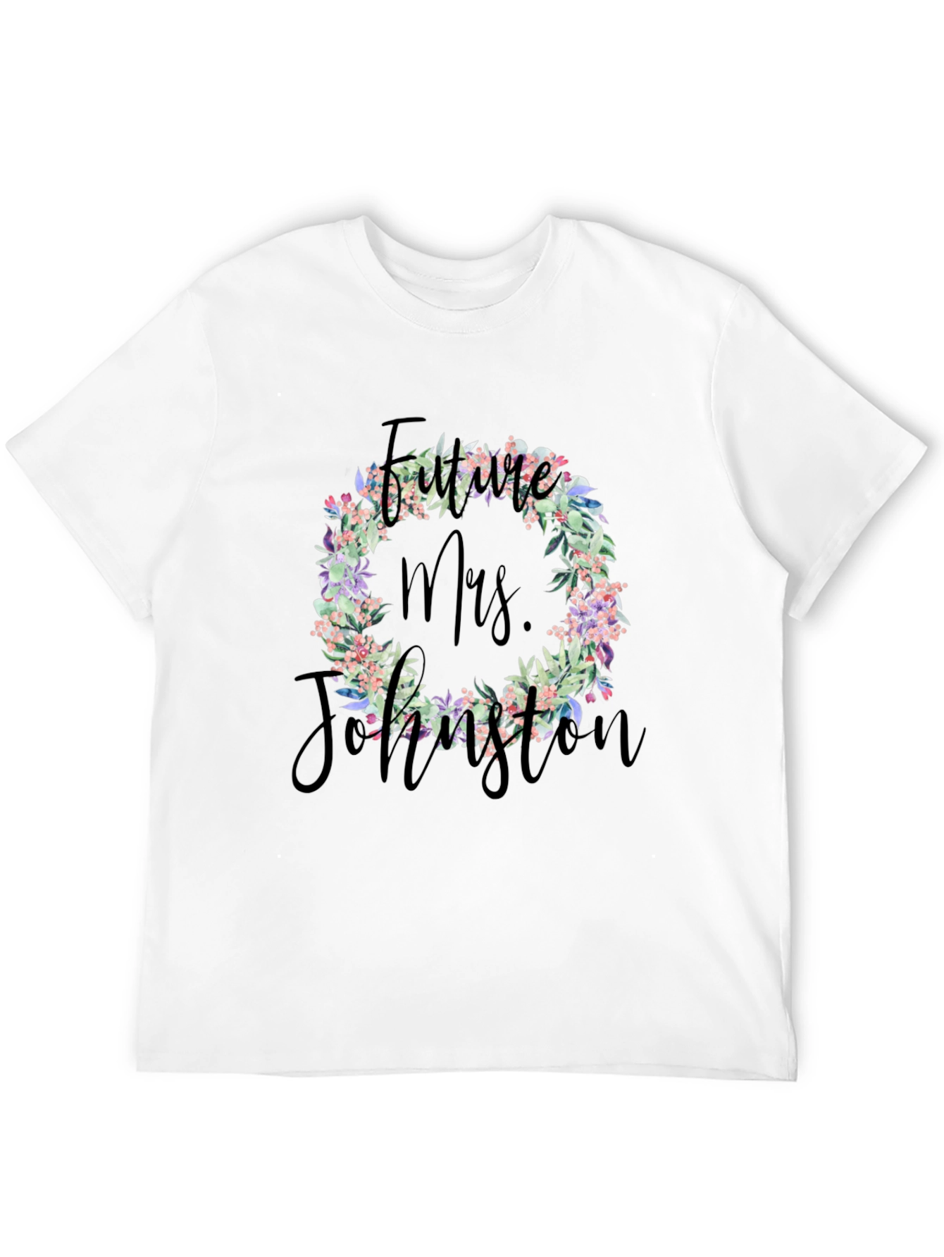 Future Mrs. Floral Wreath T-Shirt