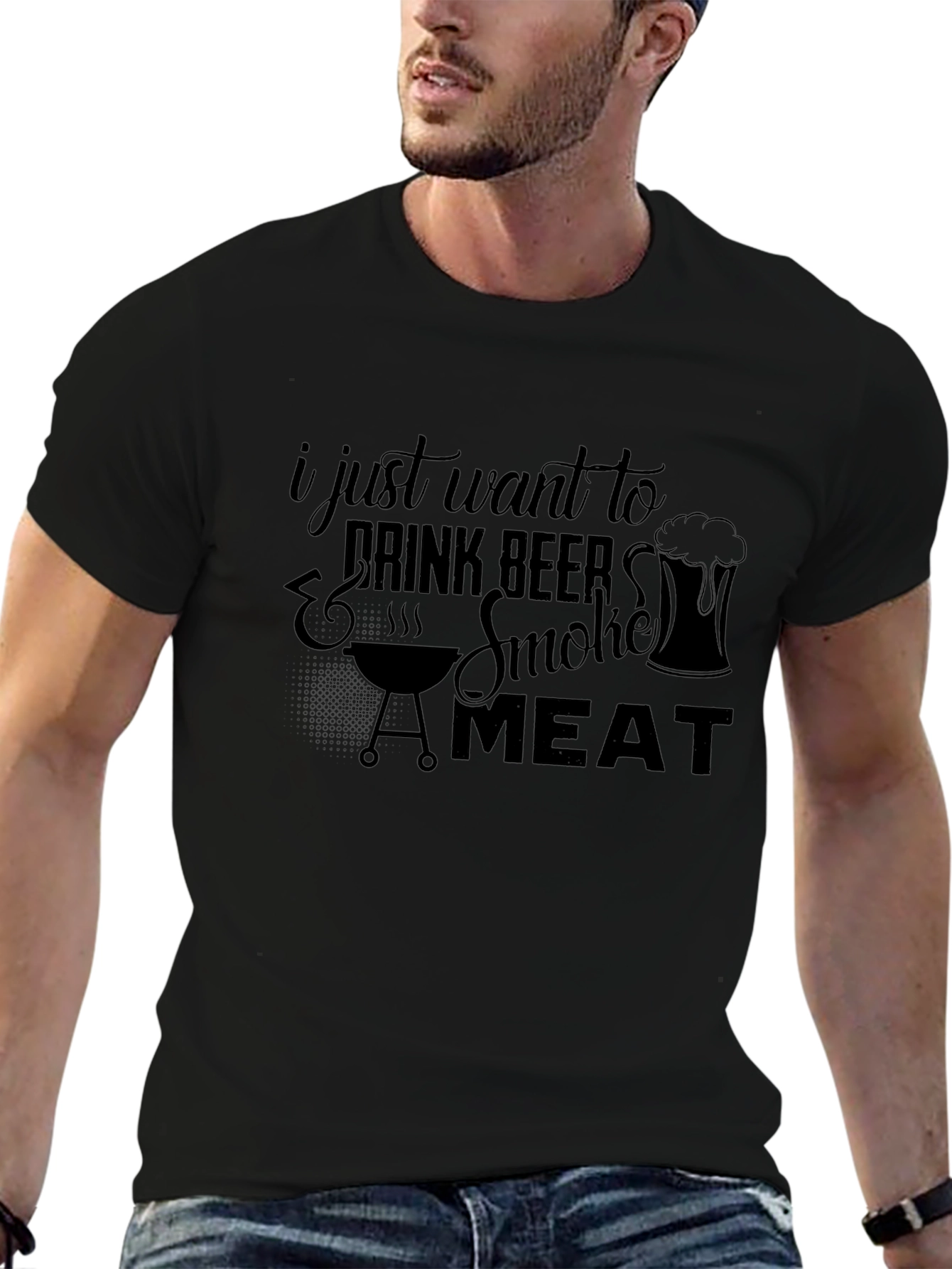 Drink Beer & Smoke Meat Graphic Tee