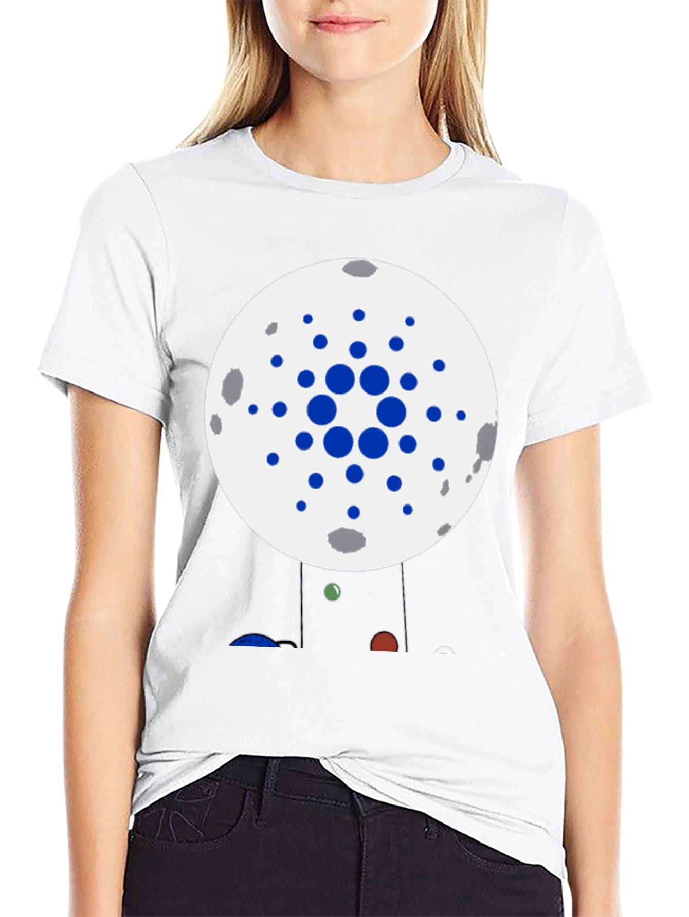 Cardano Moon T-Shirt Crypto ADA Black Cotton Tee