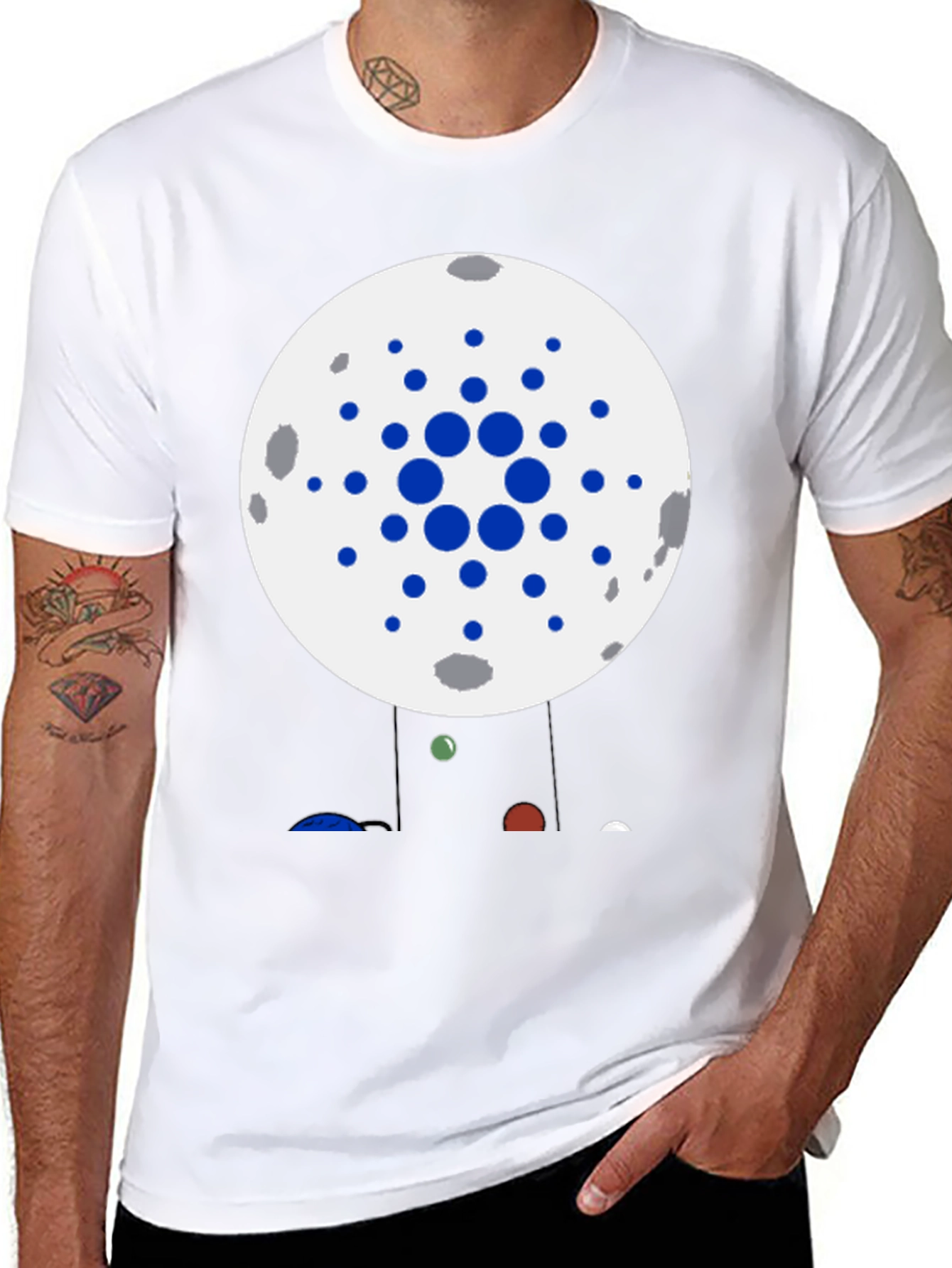 Cardano Moon T-Shirt Crypto ADA Black Cotton Tee