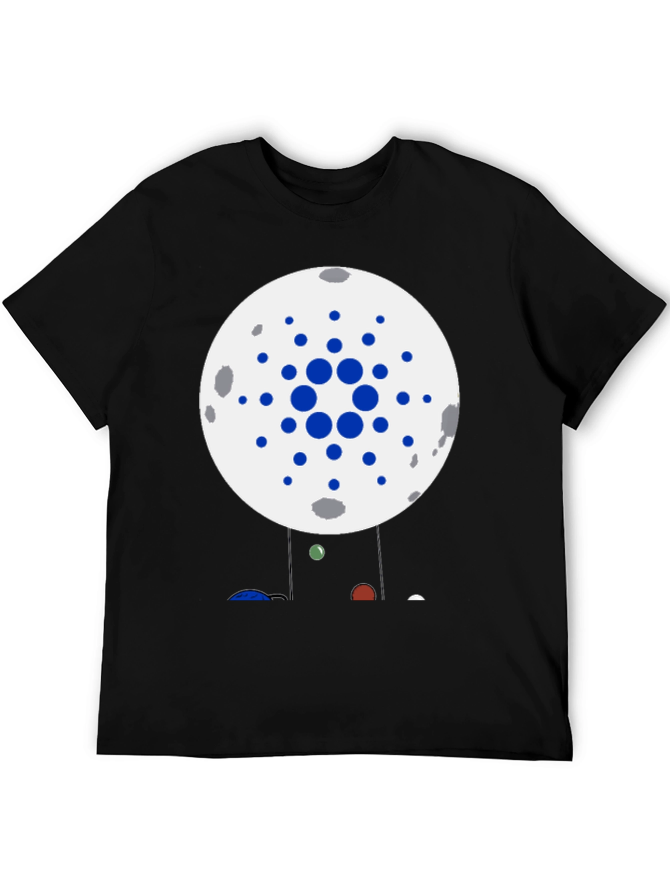 Cardano Moon T-Shirt Crypto ADA Black Cotton Tee