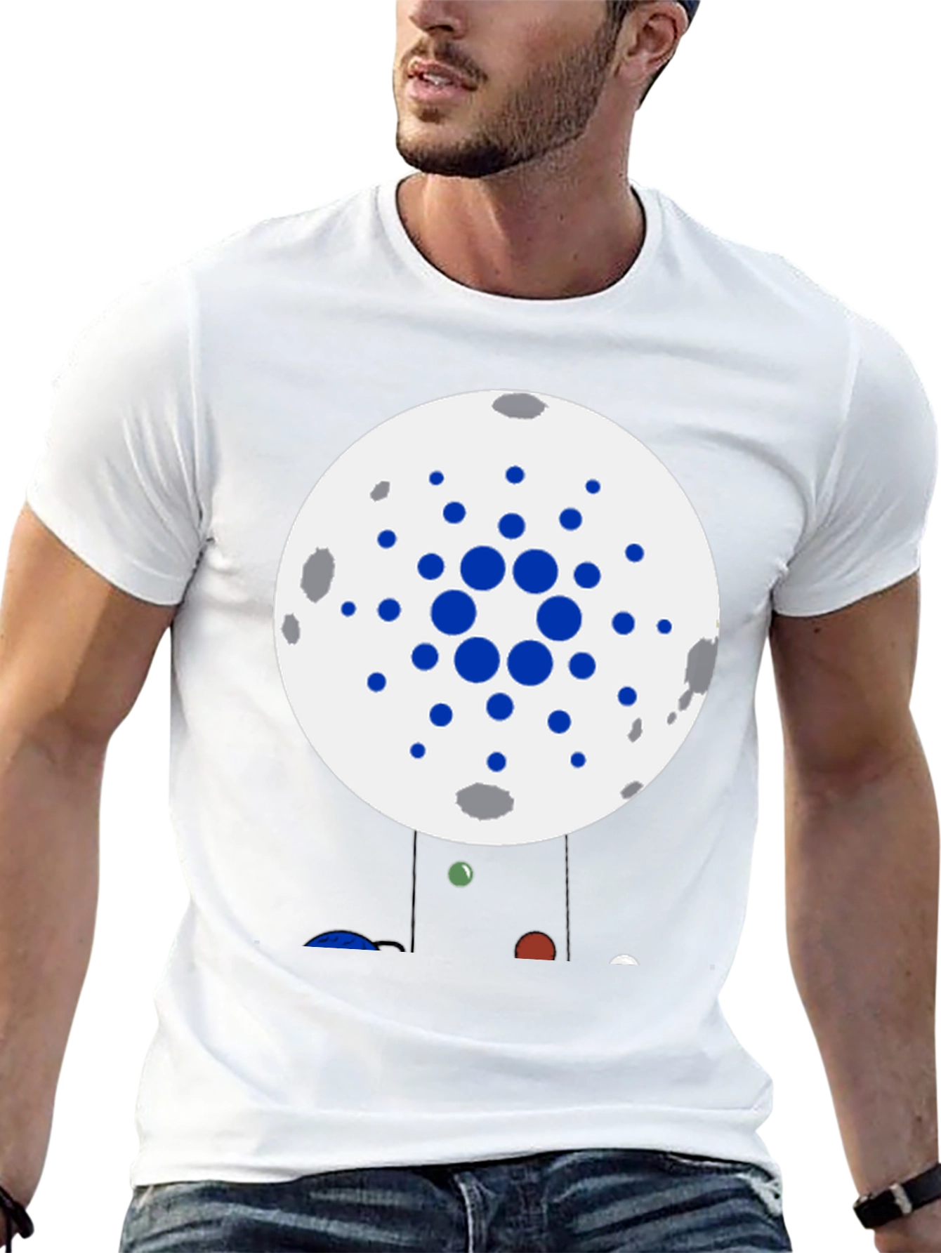 Cardano Moon T-Shirt Crypto ADA Black Cotton Tee