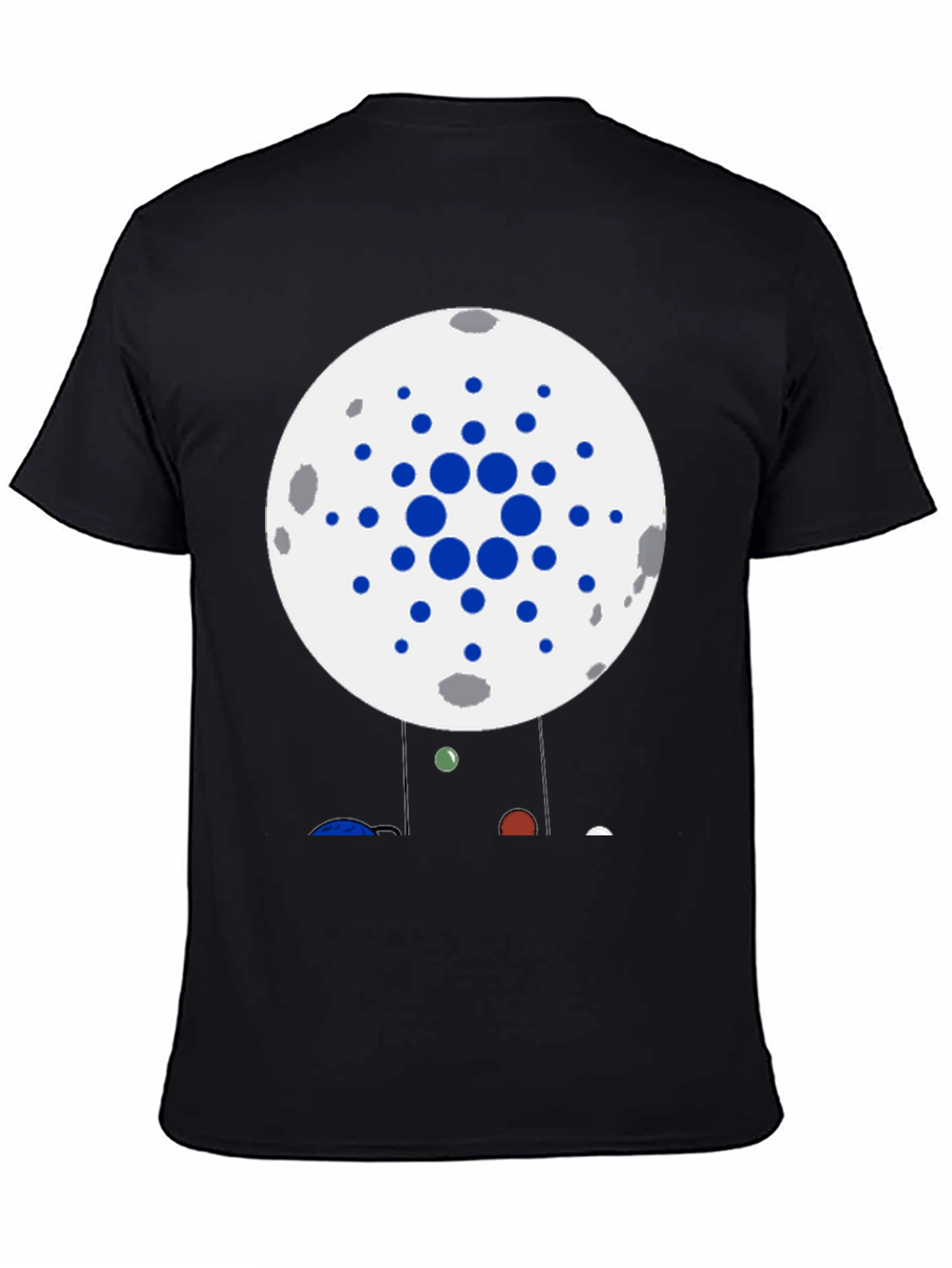 Cardano Moon T-Shirt Crypto ADA Black Cotton Tee