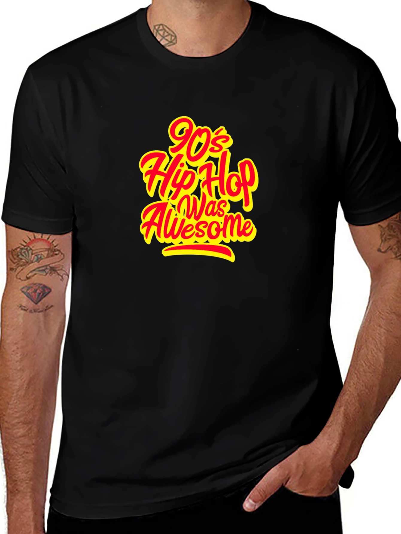 90s Hip Hop T-Shirt - Black