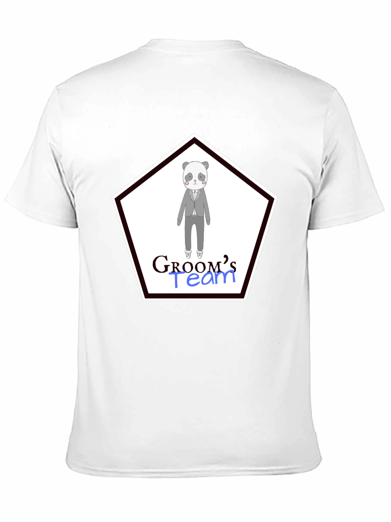 Grooms Team Panda Bear Wedding T-Shirt
