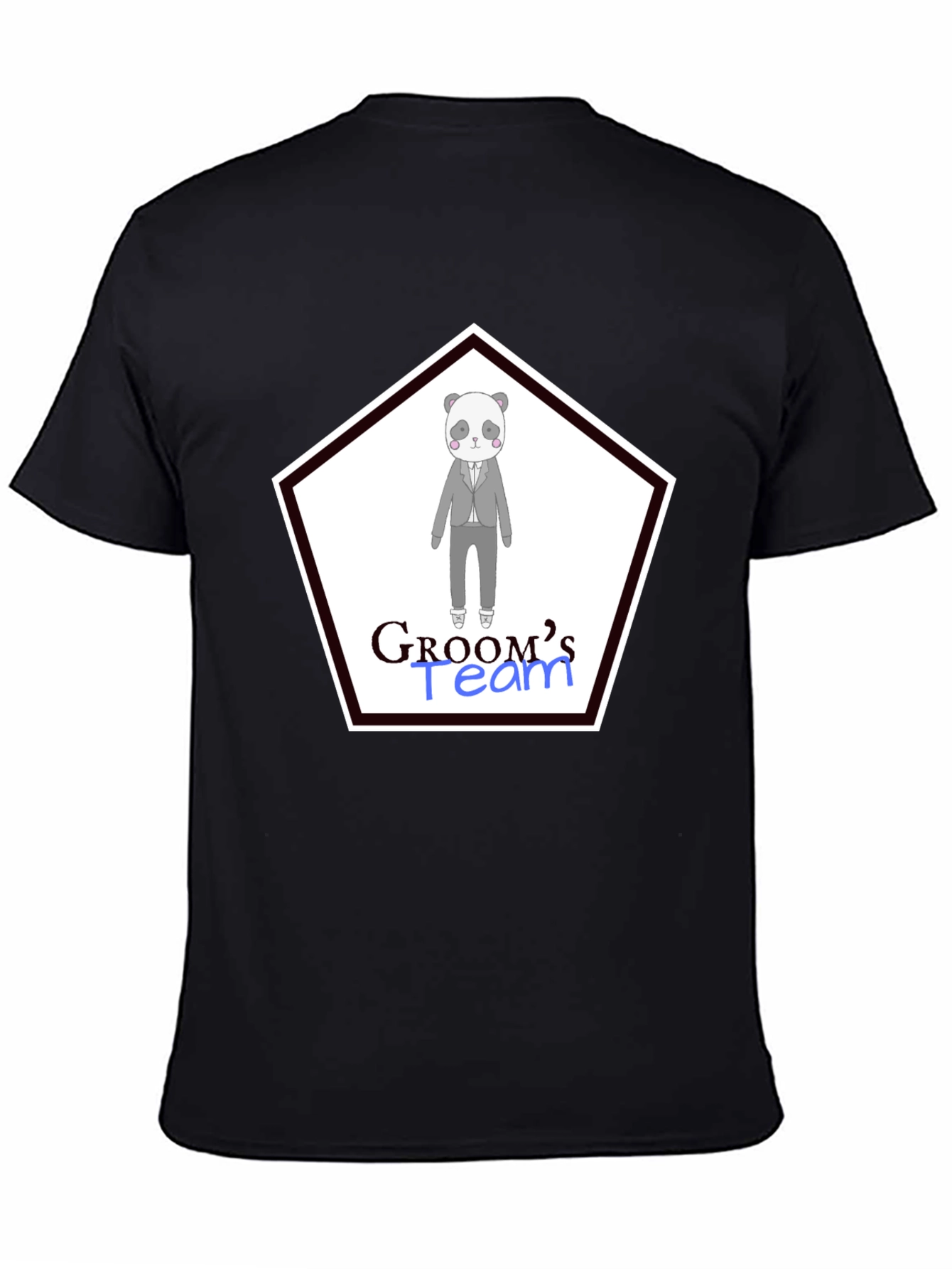 Grooms Team Panda Bear Wedding T-Shirt