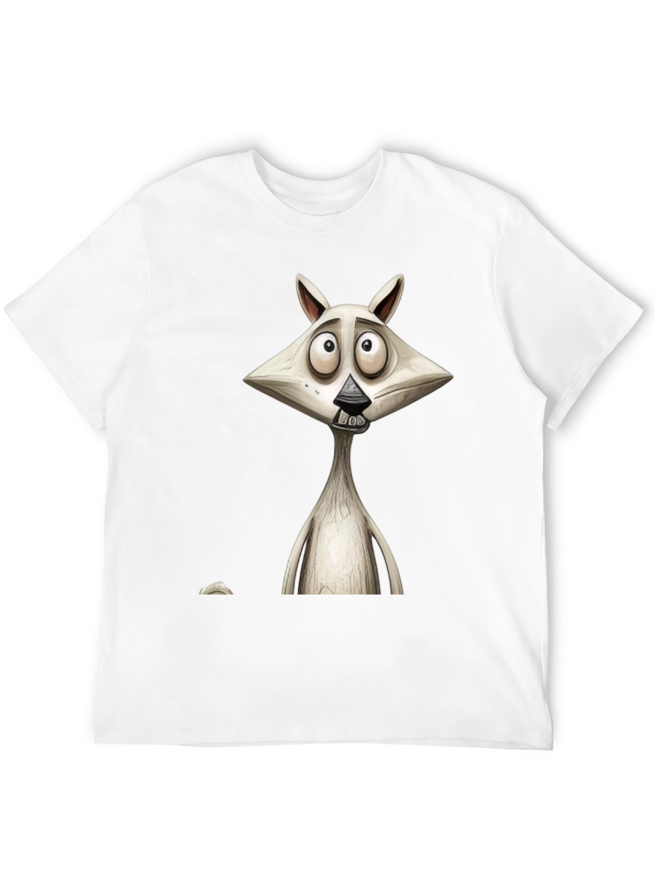 Cartoon Character Graphic Print Mens Black T-Shirt