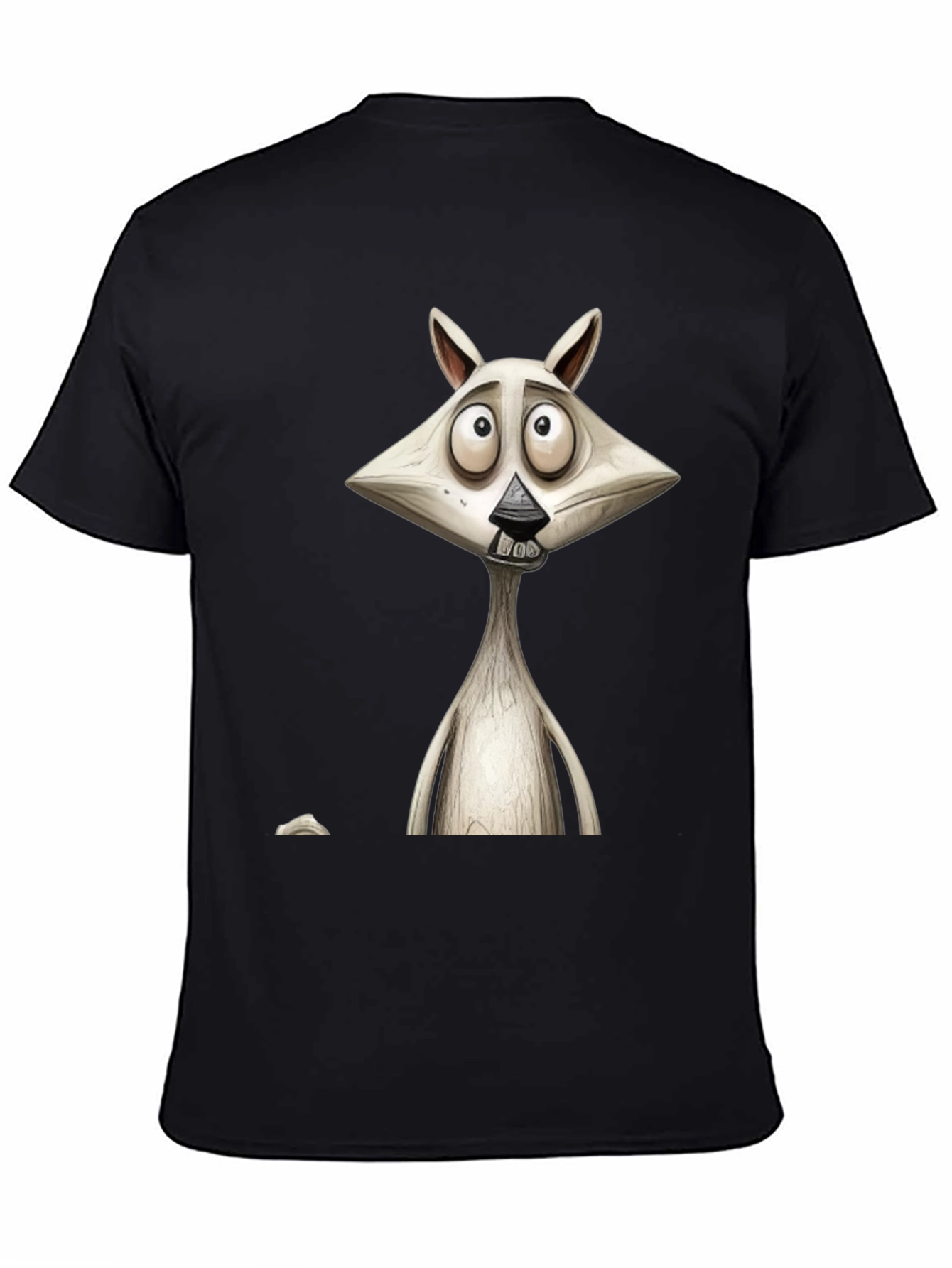 Cartoon Character Graphic Print Mens Black T-Shirt