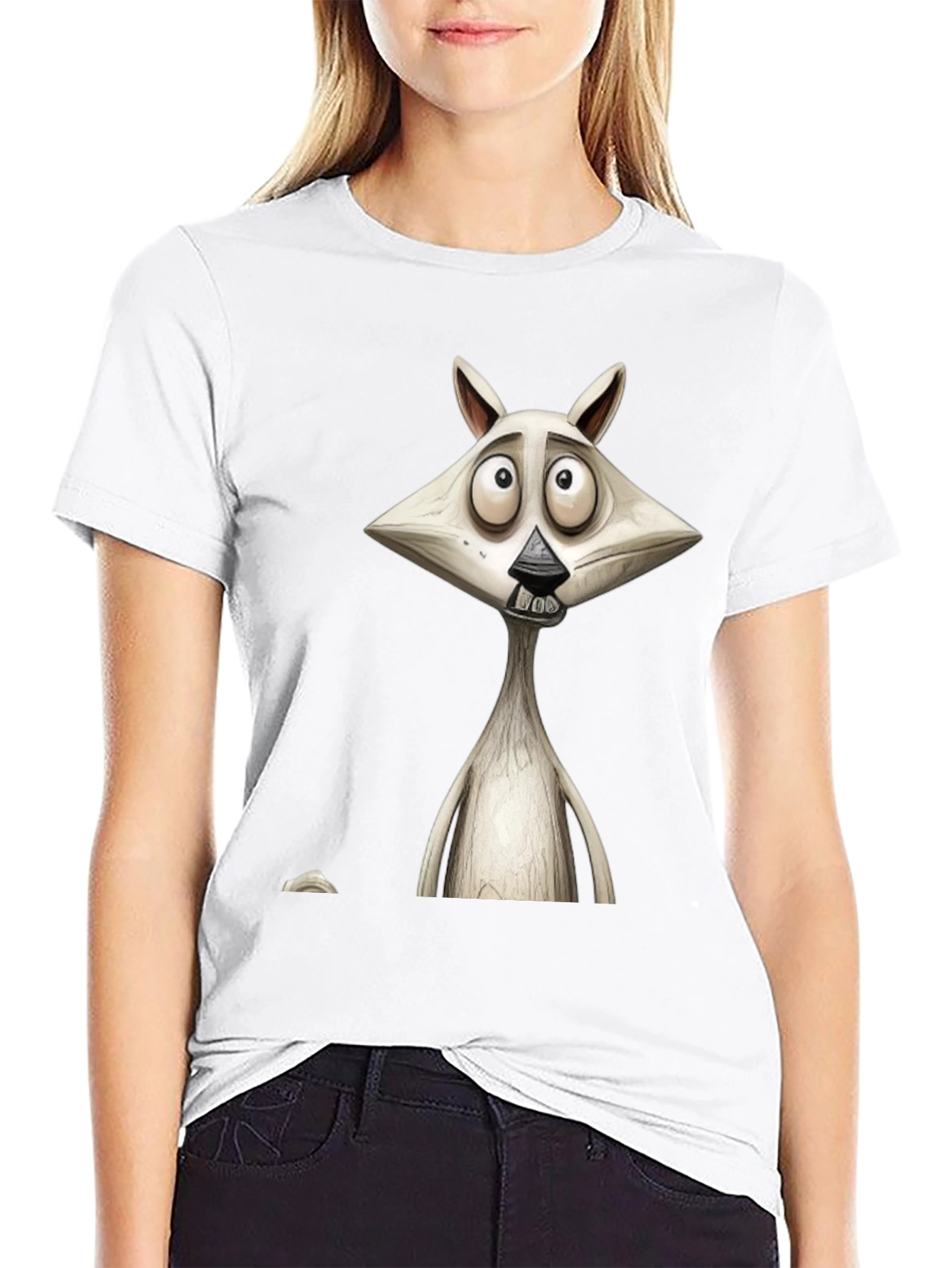 Cartoon Character Graphic Print Mens Black T-Shirt