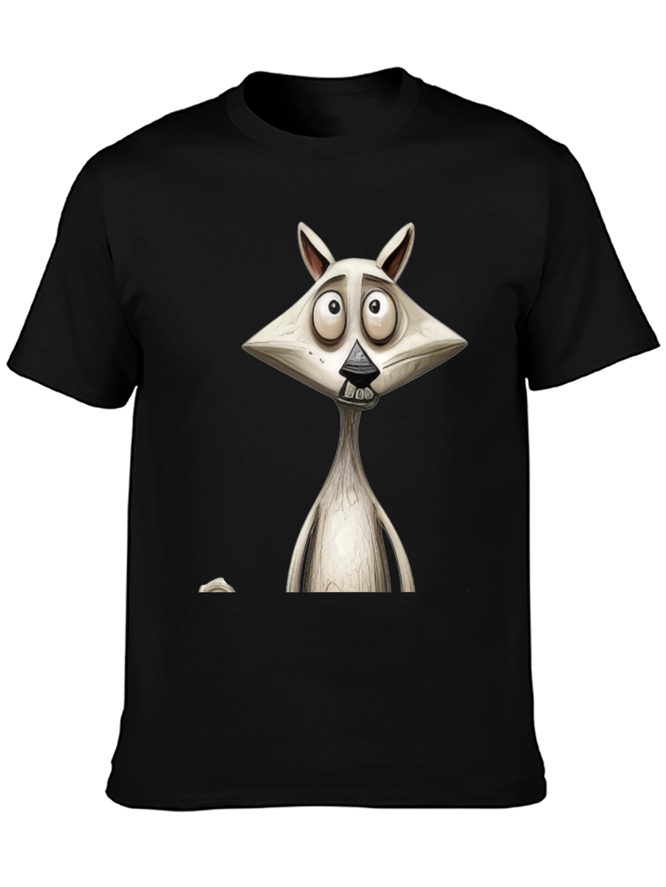 Cartoon Character Graphic Print Mens Black T-Shirt