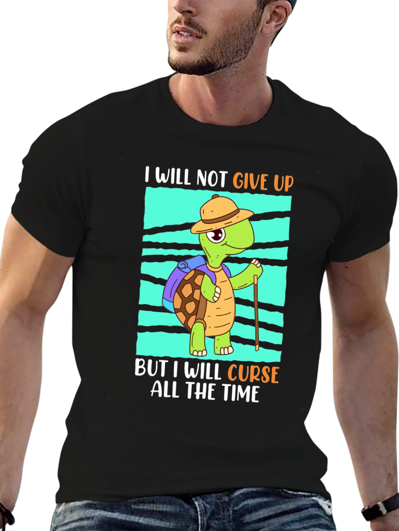 Funny Turtle Hiking T-Shirt: I Will Curse