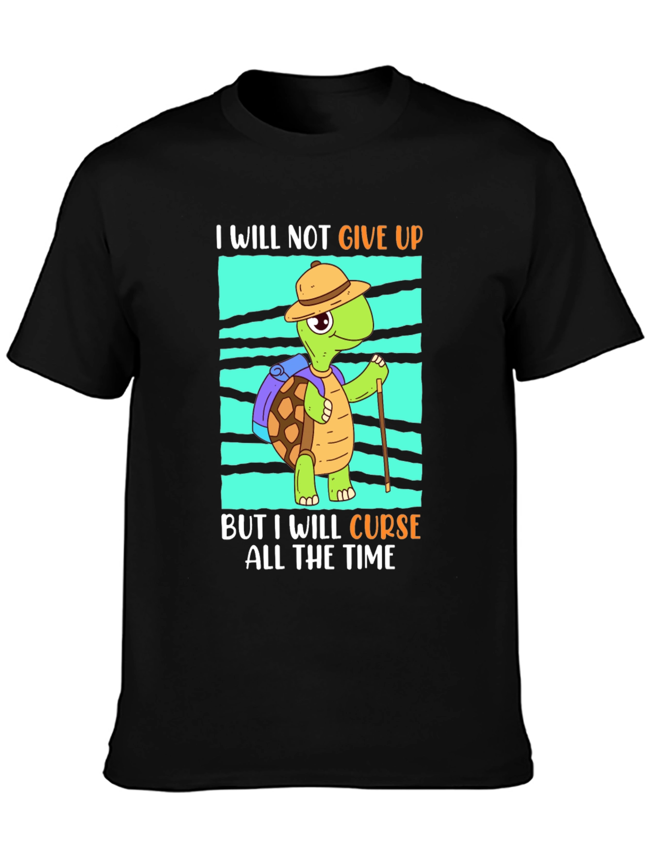 Funny Turtle Hiking T-Shirt: I Will Curse