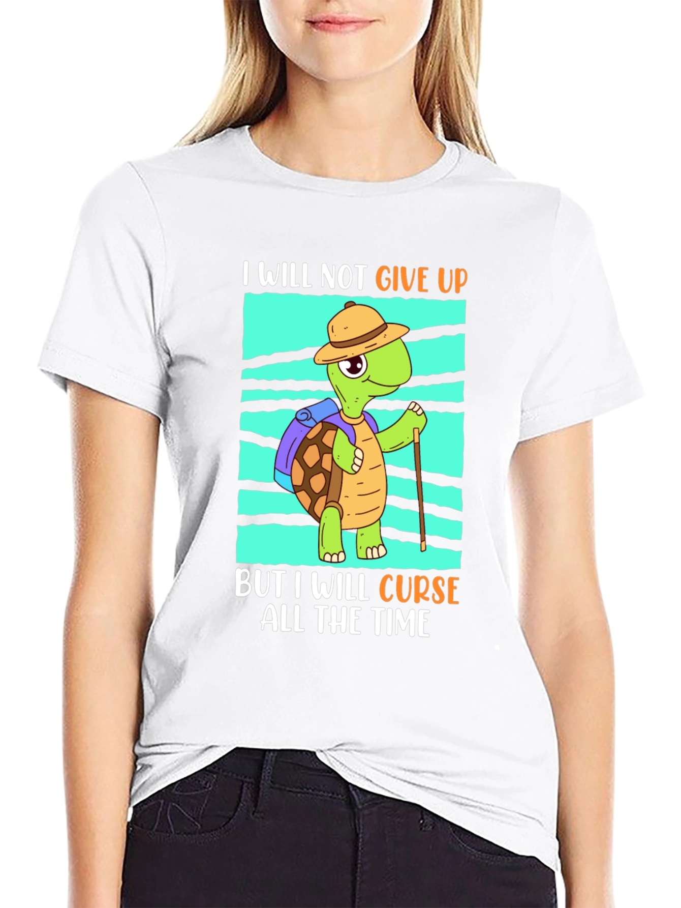 Funny Turtle Hiking T-Shirt: I Will Curse