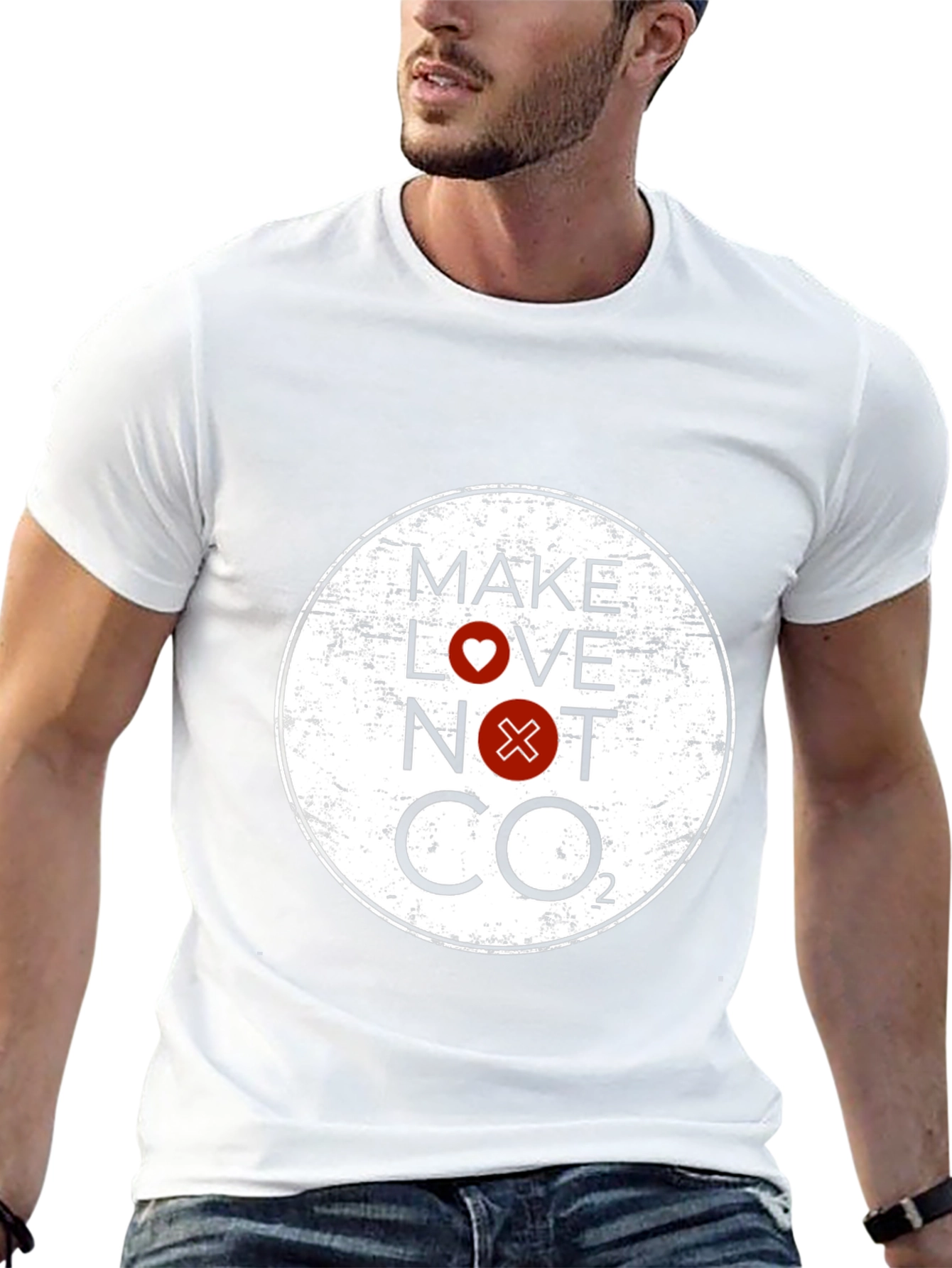 Make Love Not CO2 Graphic Tee - Black