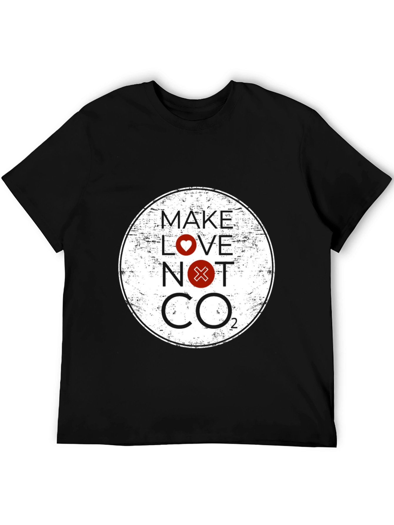 Make Love Not CO2 Graphic Tee - Black