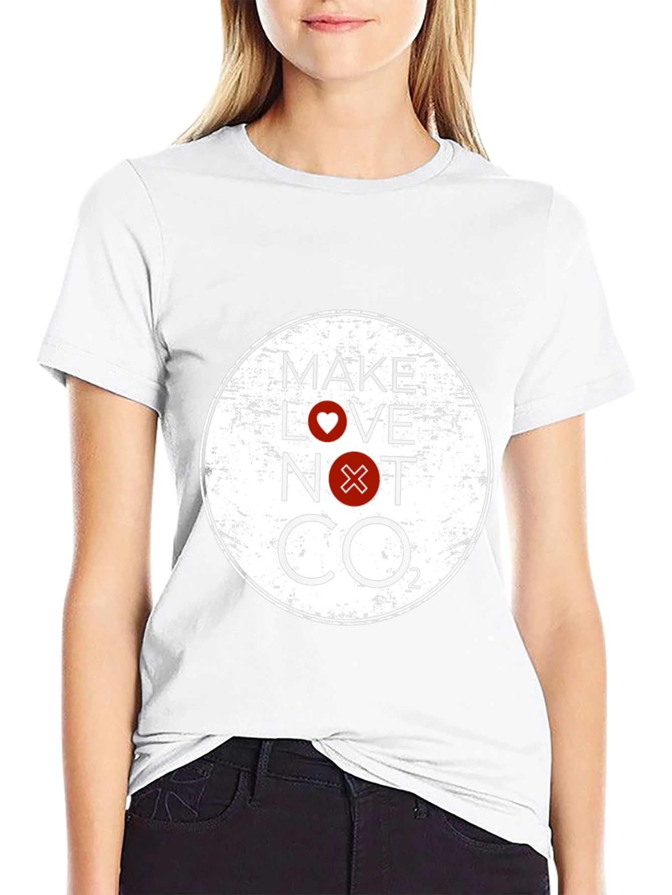 Make Love Not CO2 Graphic Tee - Black