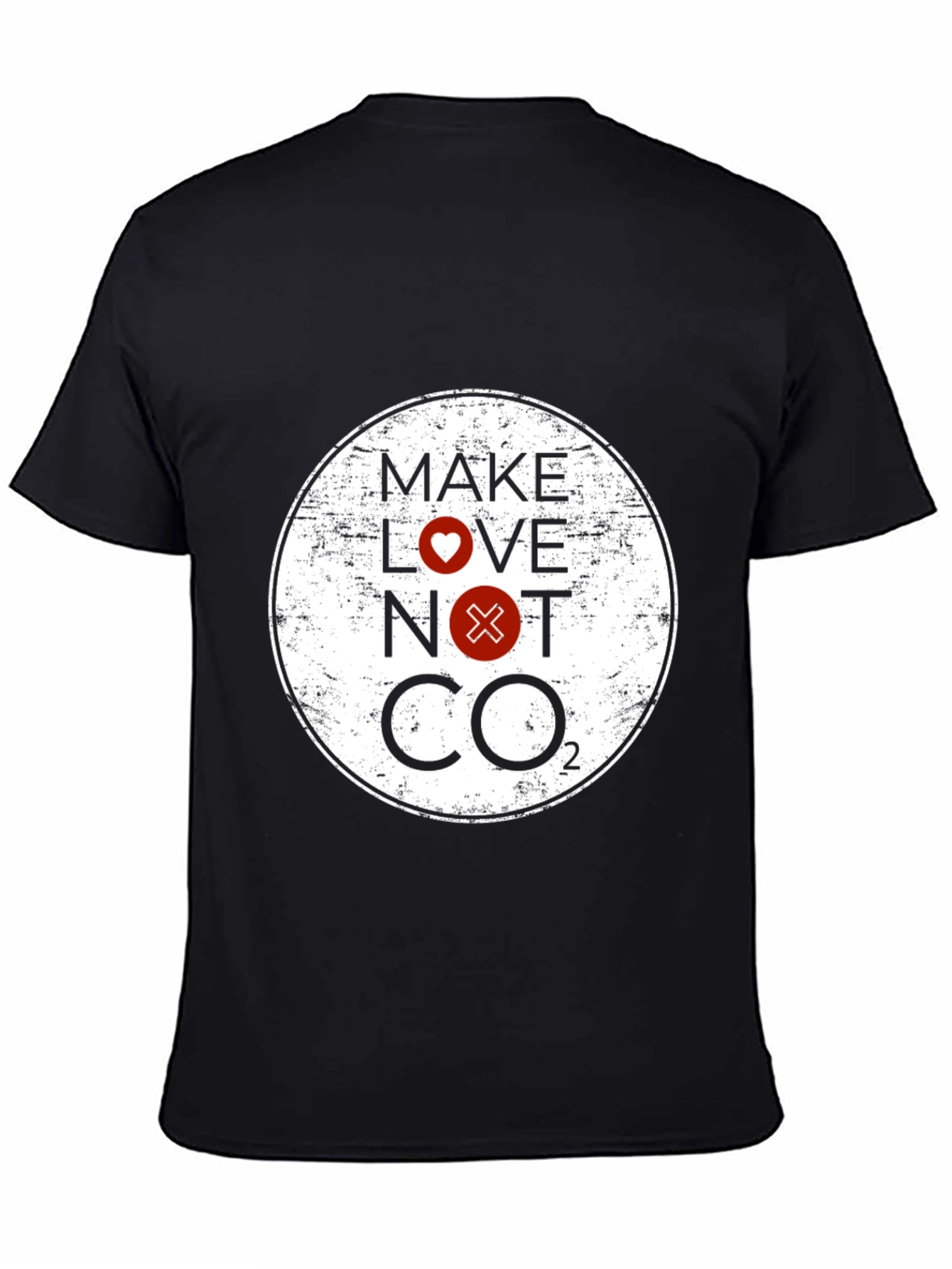 Make Love Not CO2 Graphic Tee - Black