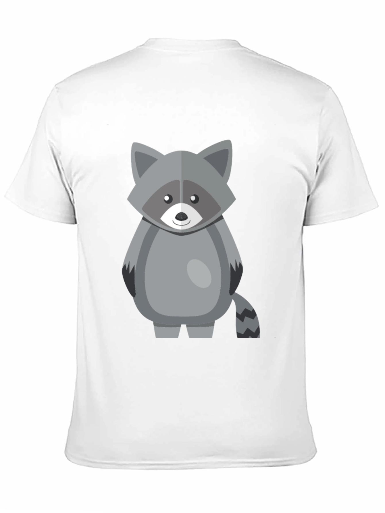 Cute Raccoon Graphic Tee - Black Cotton Shirt