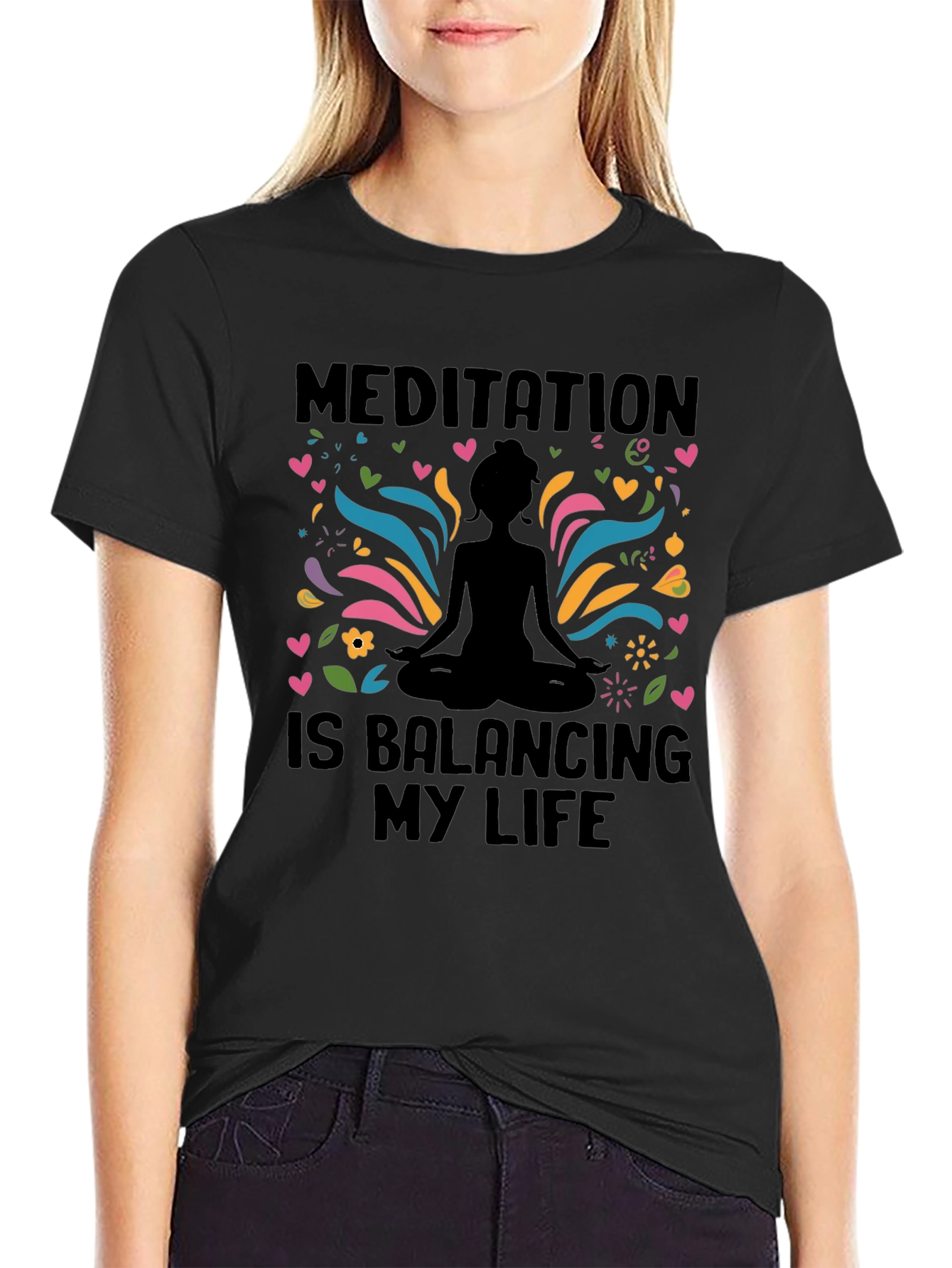 Meditation Balancing Life Graphic T-Shirt