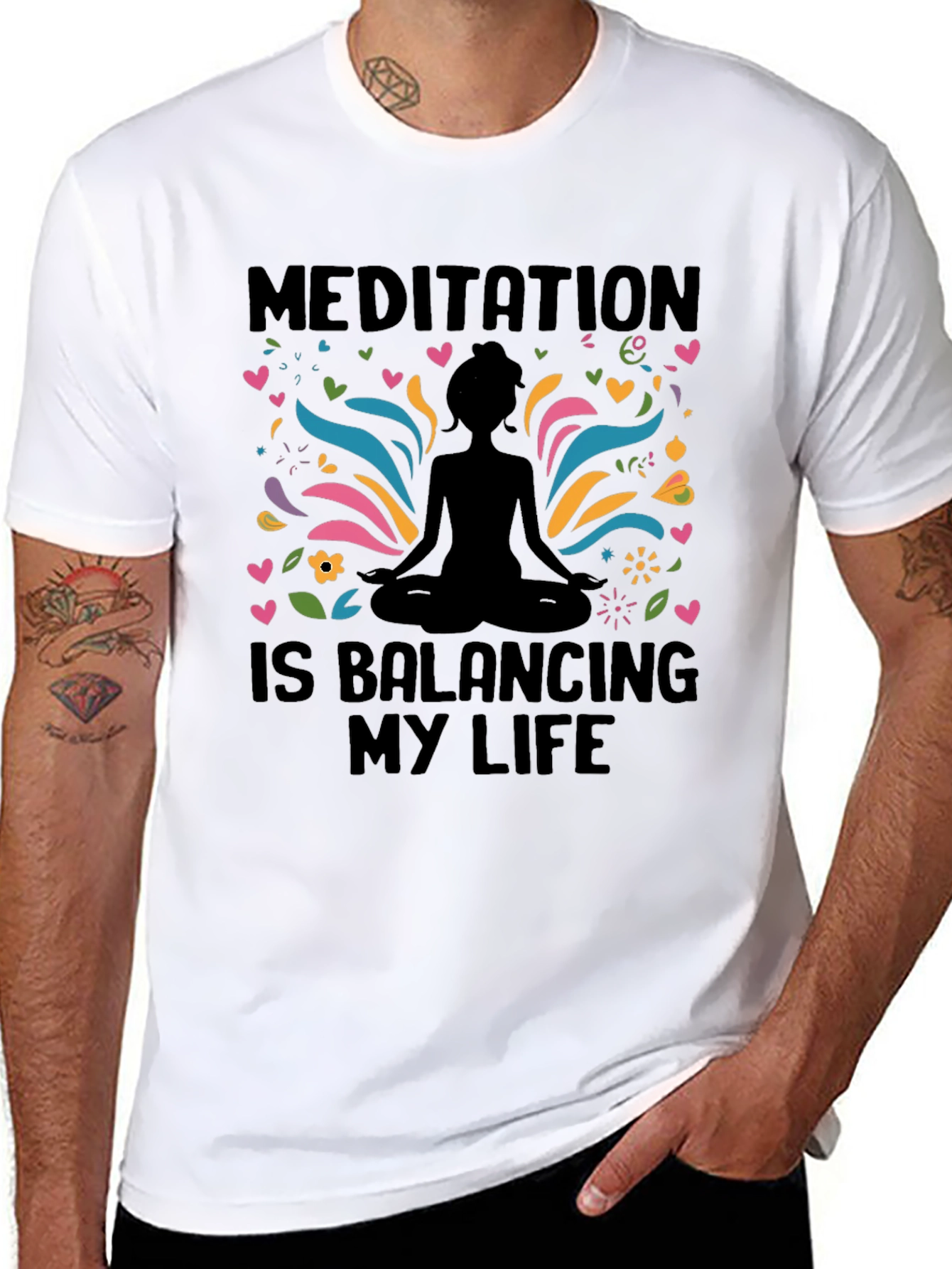 Meditation Balancing Life Graphic T-Shirt