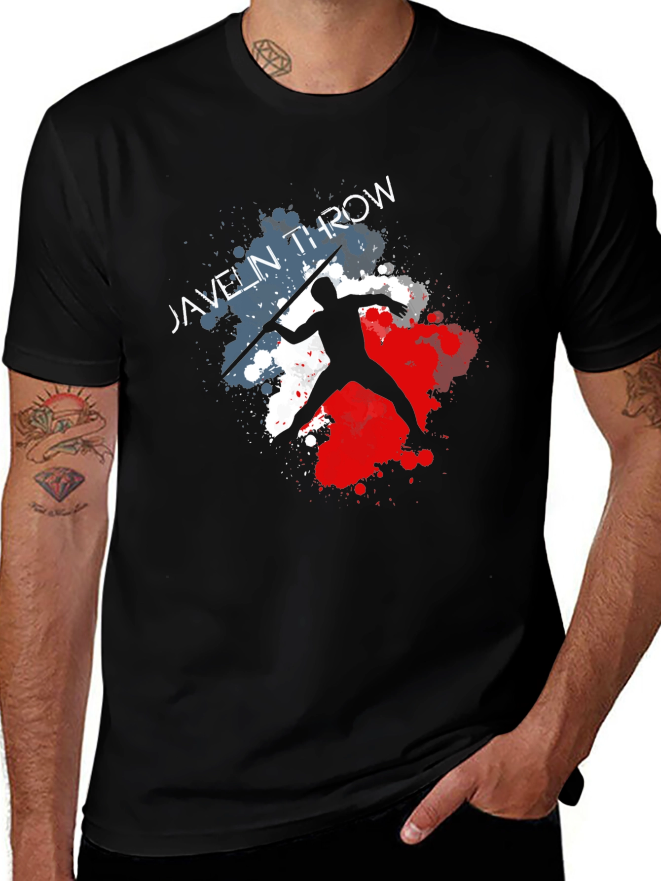 Javelin Throw Graphic Tee - Athlete T-Shirt