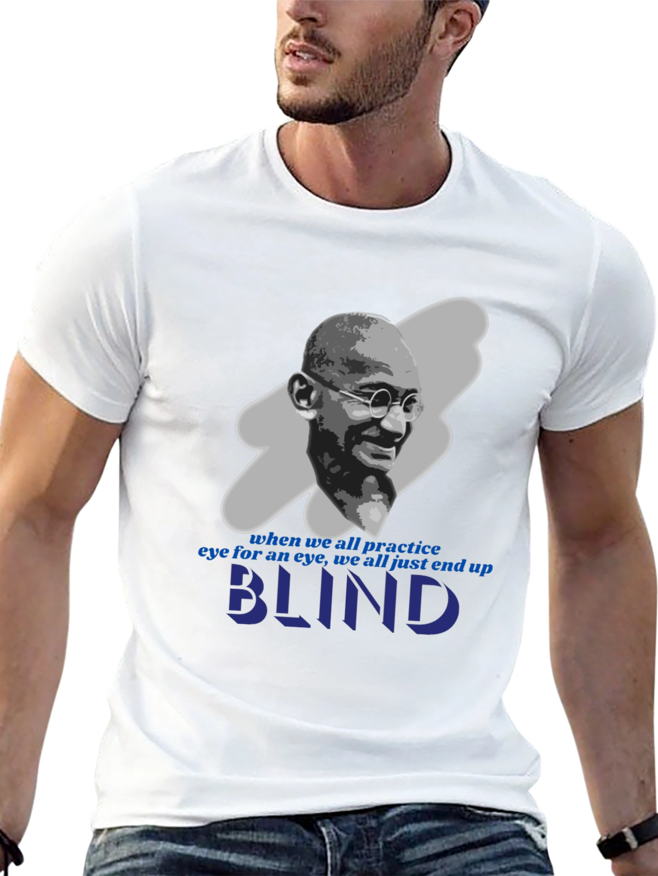 Gandhi Blind Quote Graphic T-Shirt