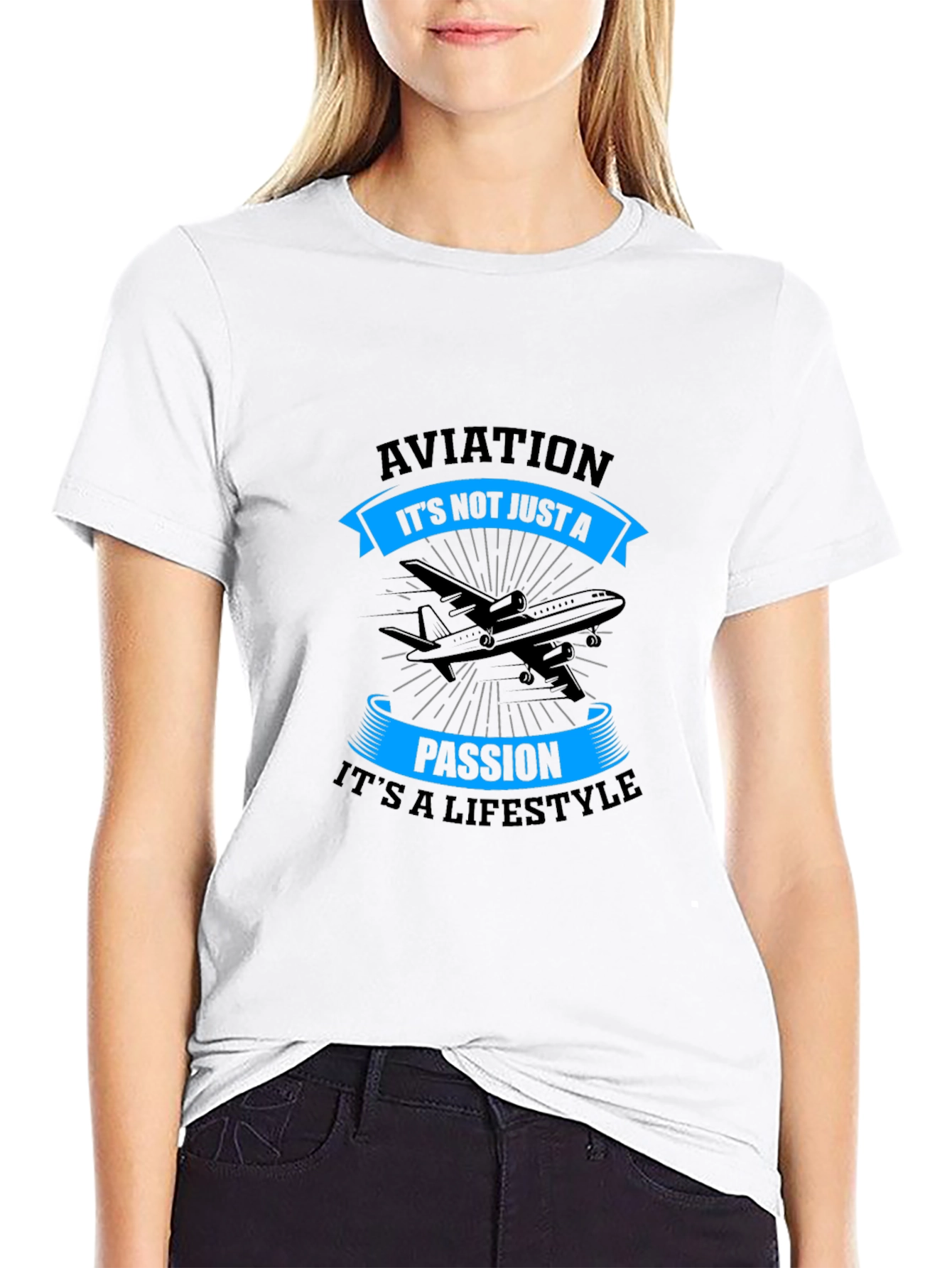 Aviation Passion Lifestyle Black T-Shirt