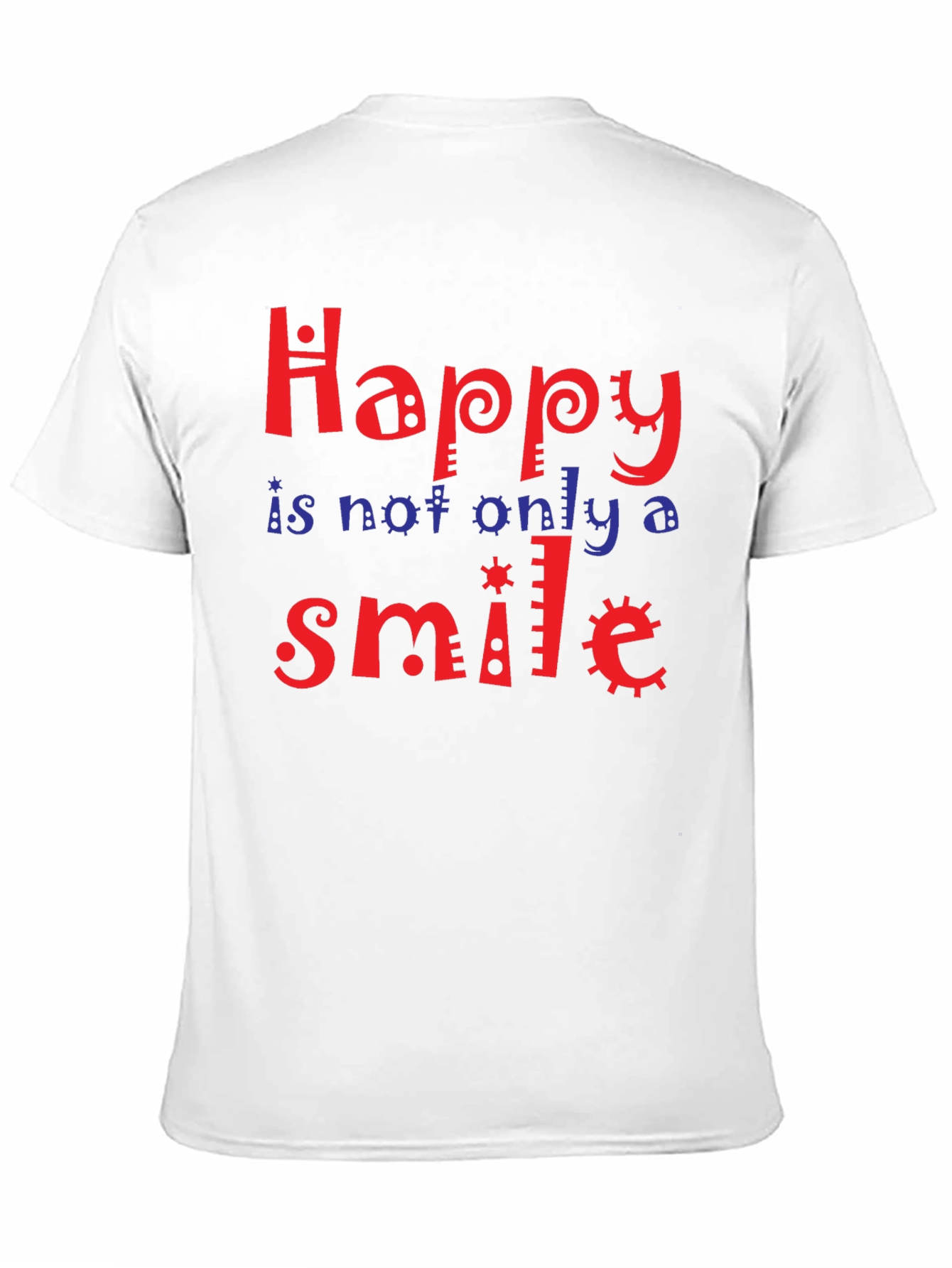Happy Smile Graphic Tee - Soft Cotton Blend