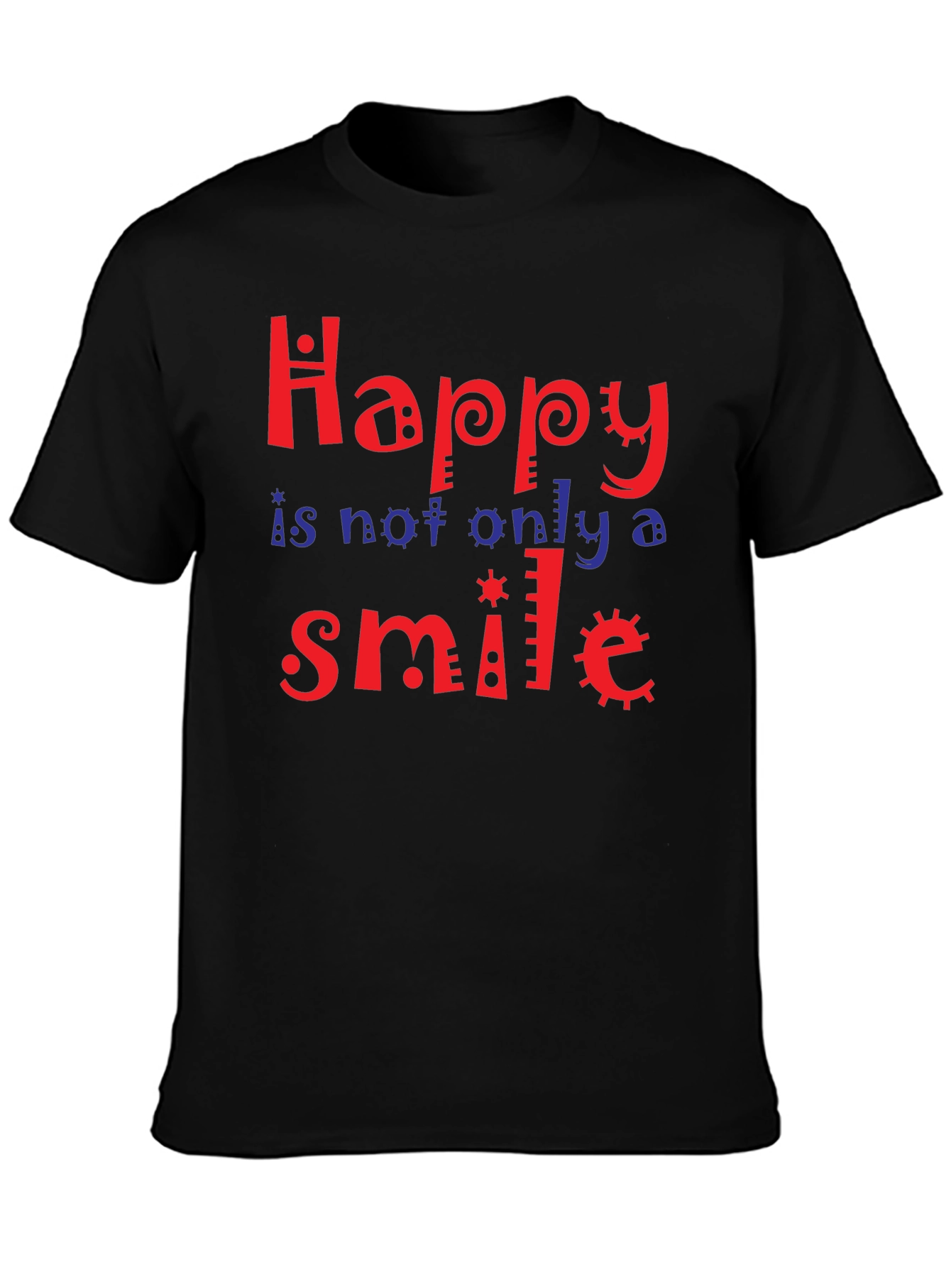 Happy Smile Graphic Tee - Soft Cotton Blend