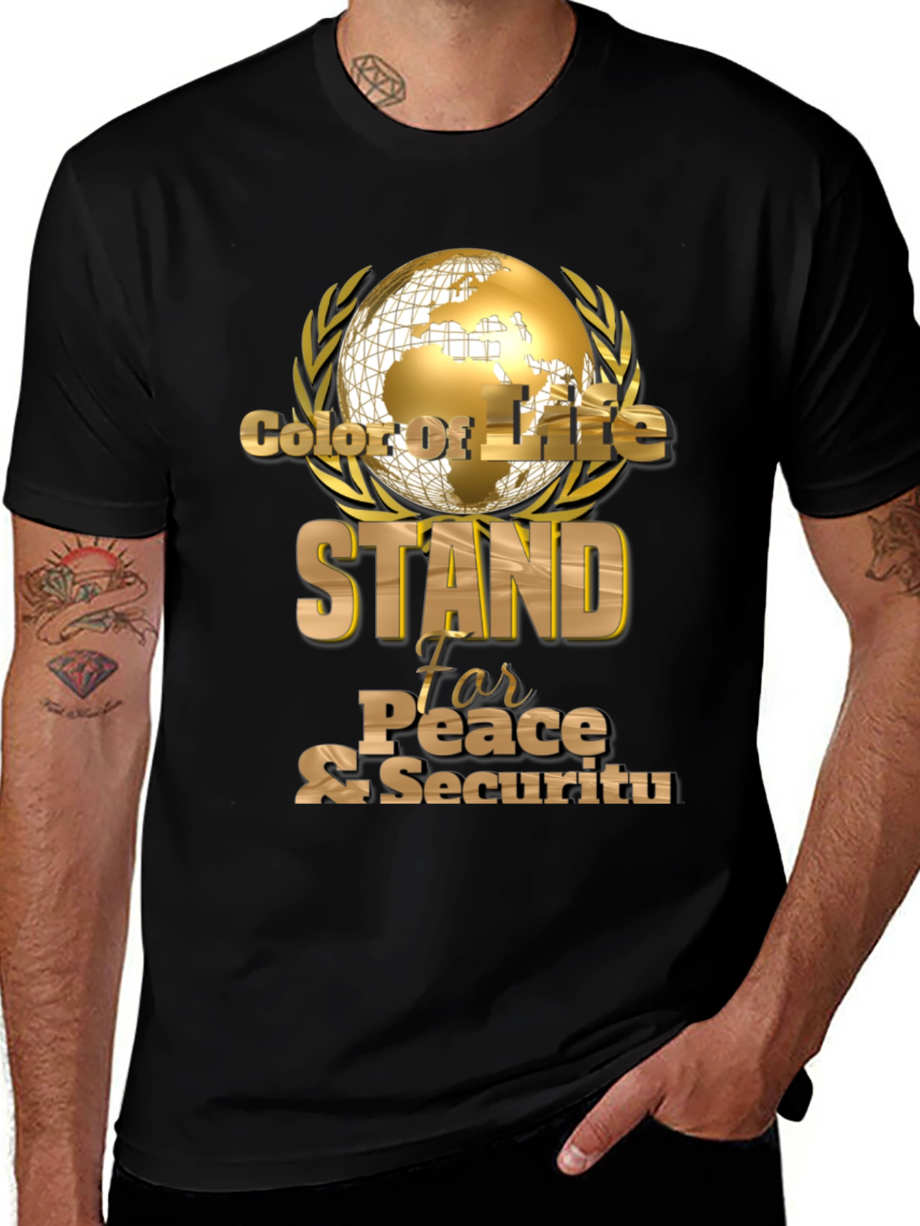 Stand For Peace & Security Graphic T-Shirt