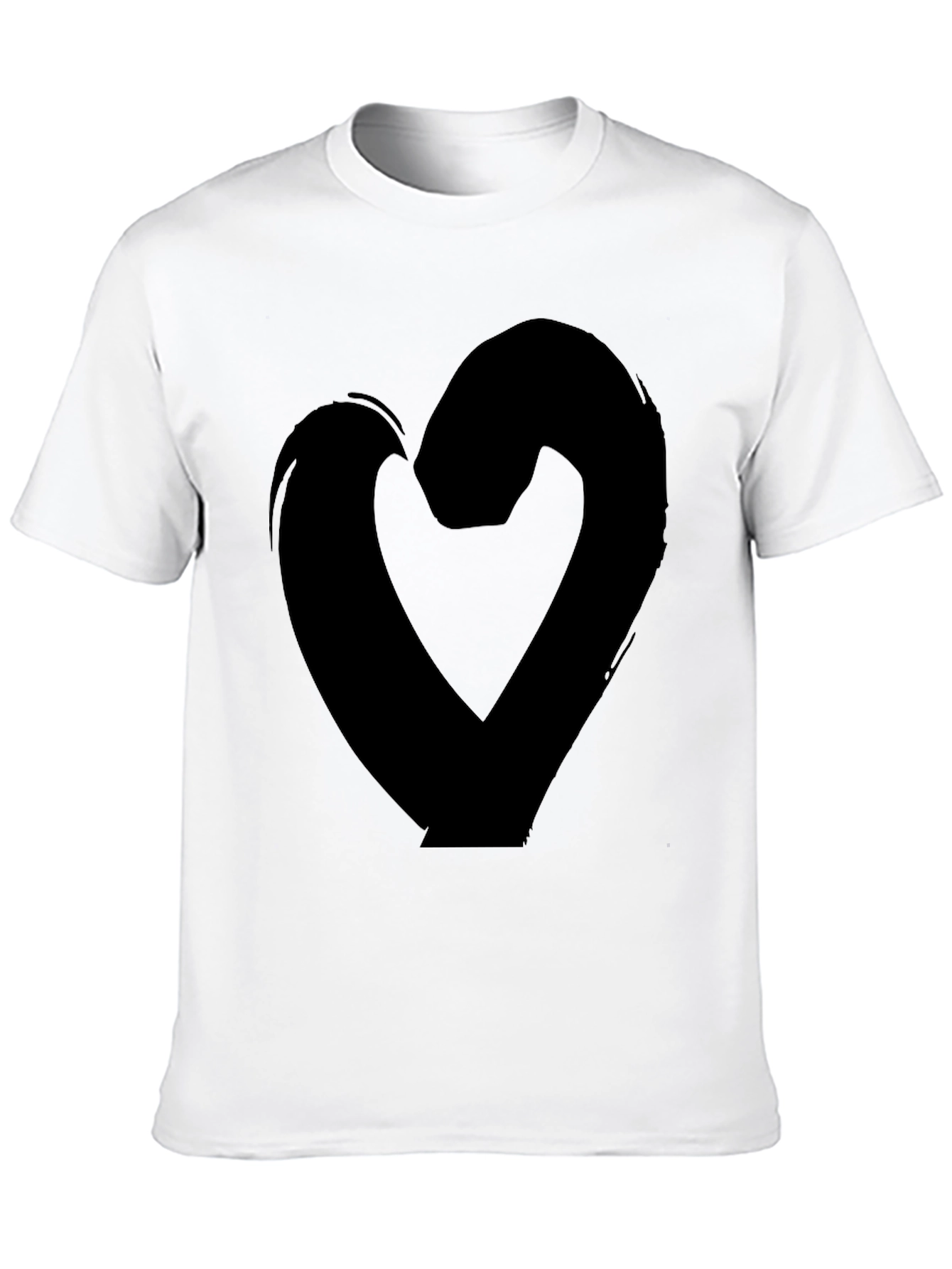 Bold Heart Graphic Tee - Black Casual Shirt