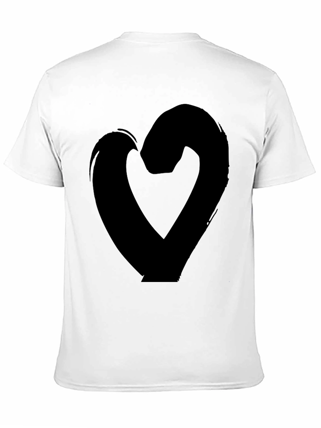 Bold Heart Graphic Tee - Black Casual Shirt