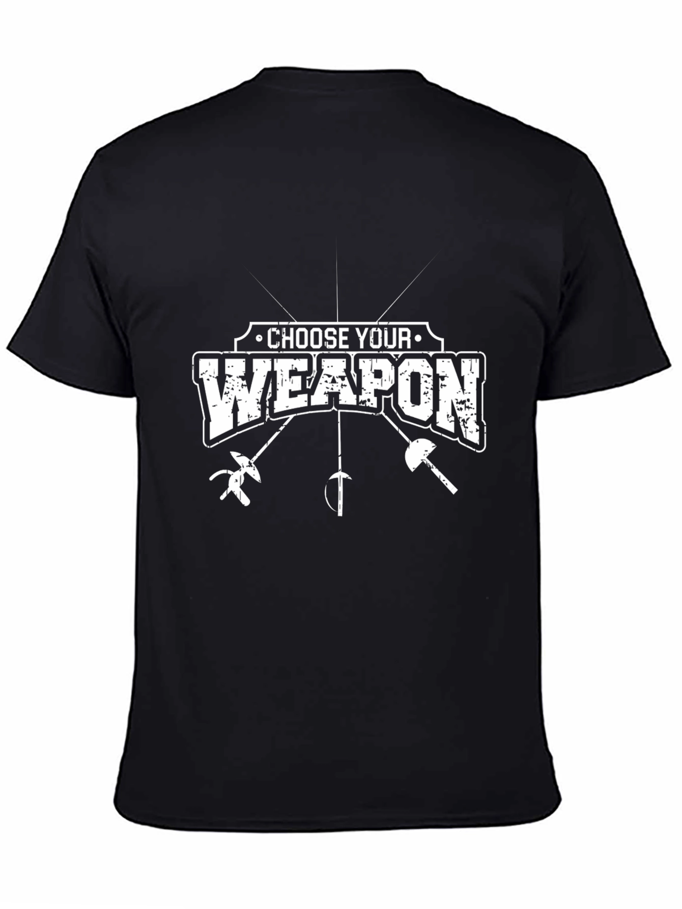 Choose Your Weapon Black T-Shirt - Fencing