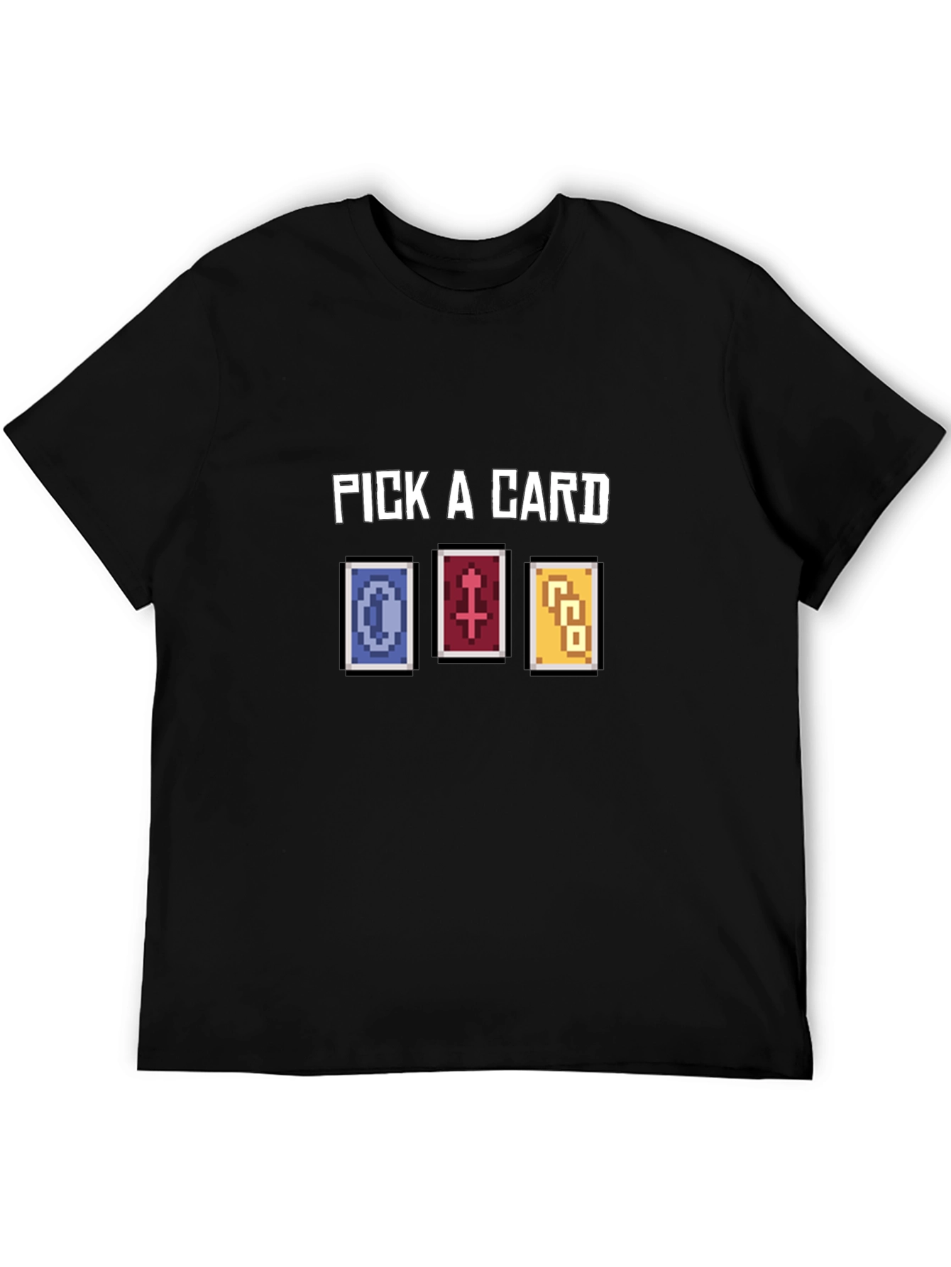 Pick A Card Graphic Tee - Black Cotton T-Shirt