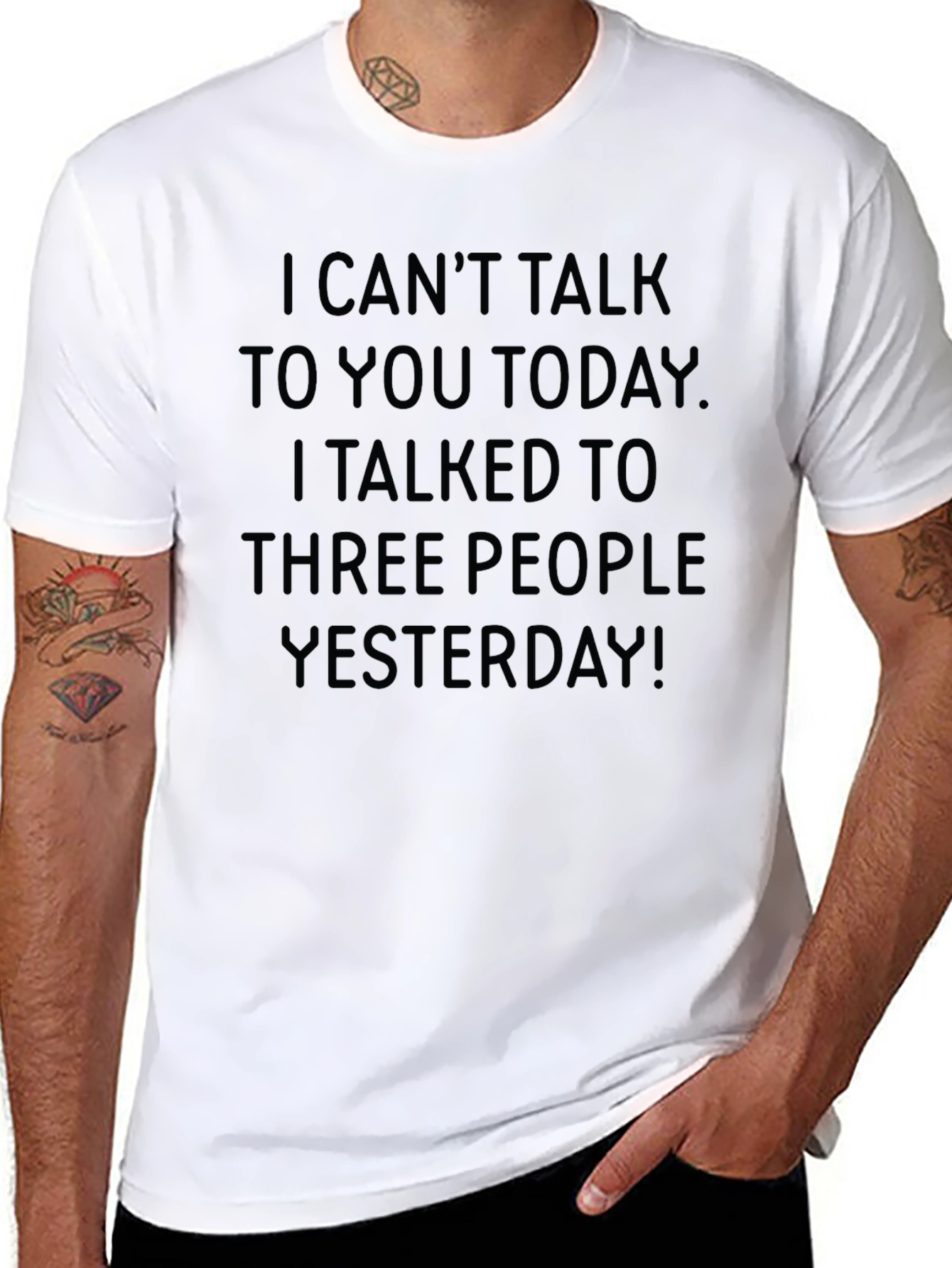 Funny Graphic Tee - I Cant Talk Today