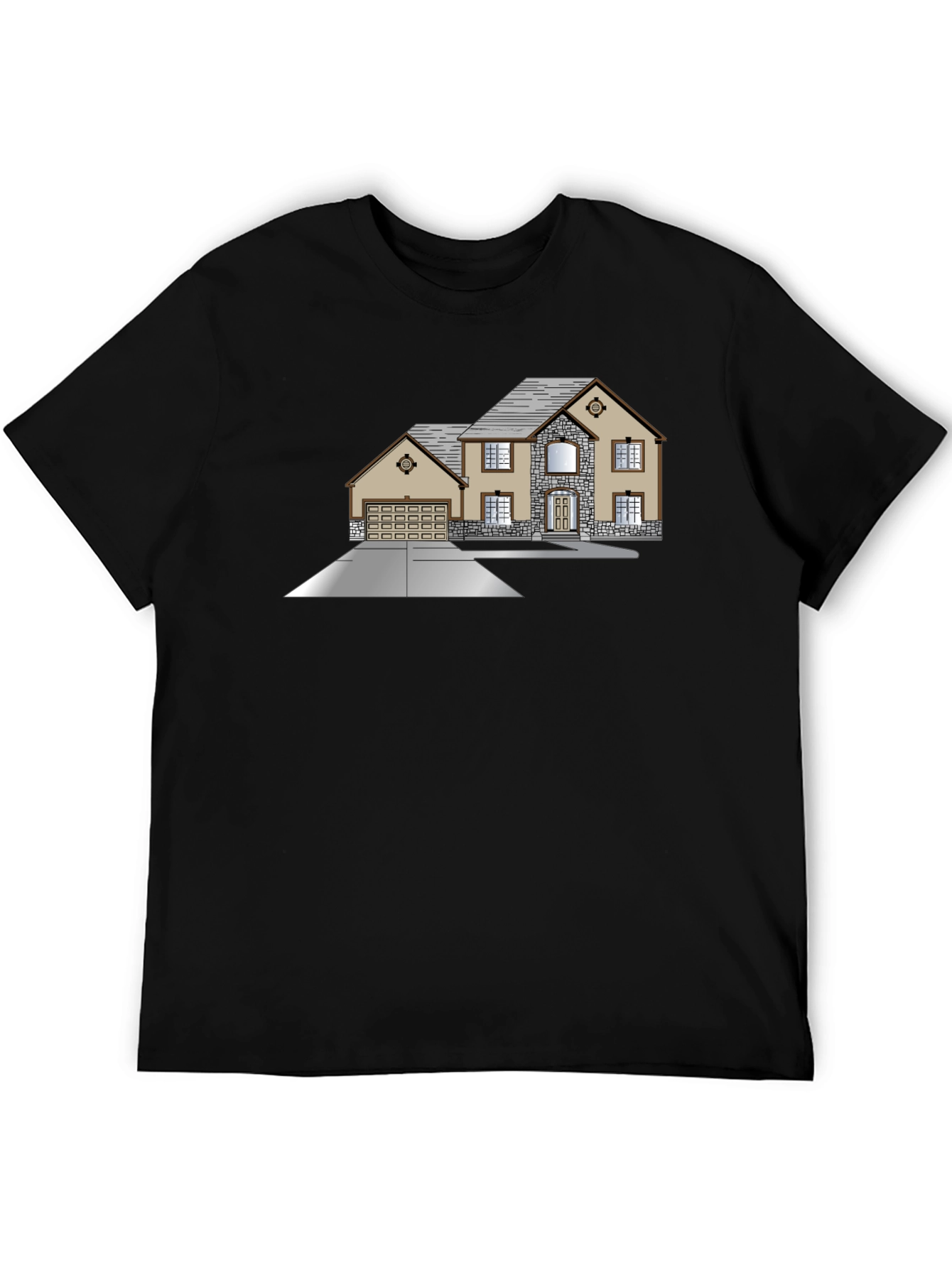 Modern House Graphic T-Shirt - Classic Black Tee