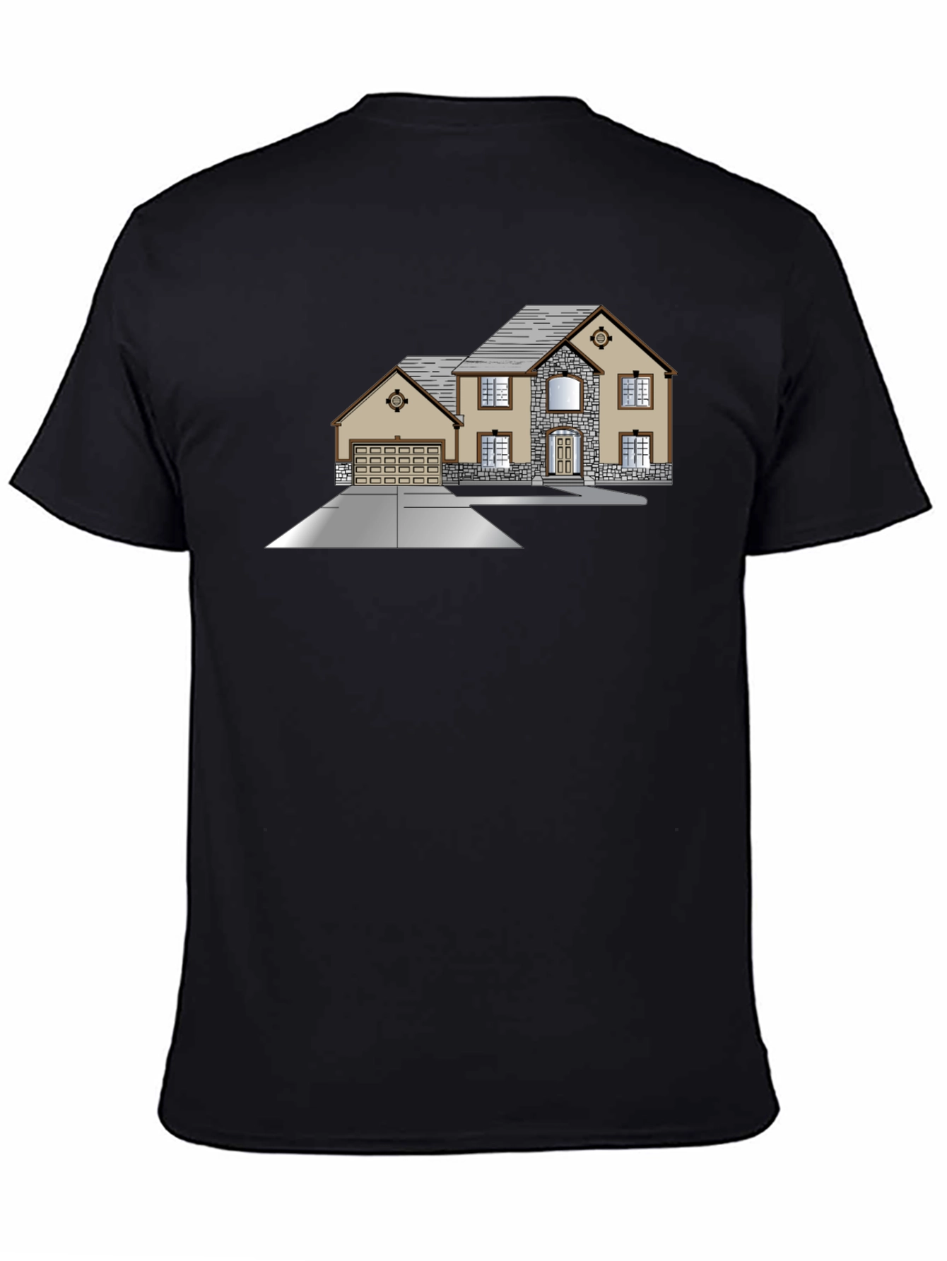 Modern House Graphic T-Shirt - Classic Black Tee