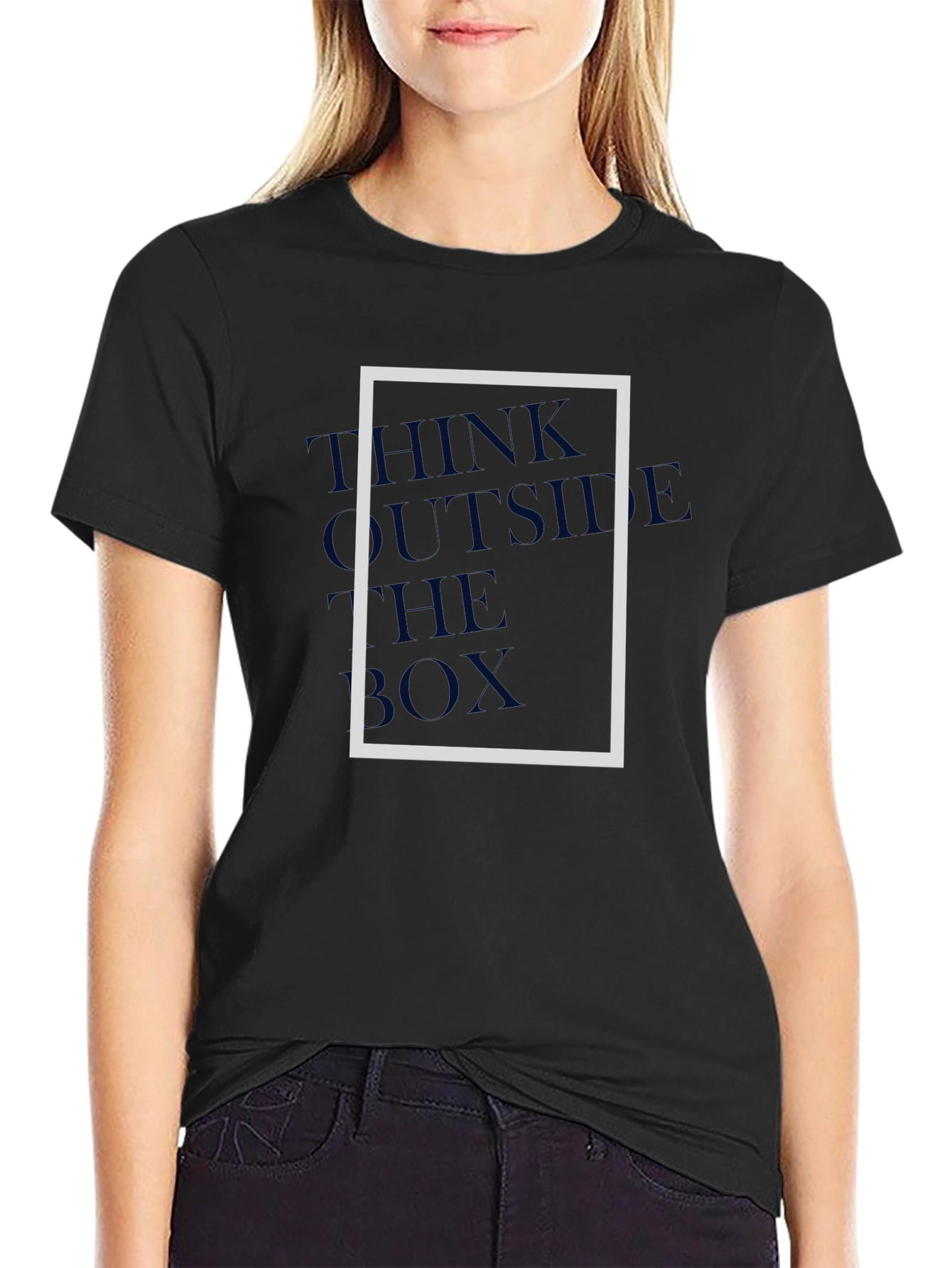 Think Outside the Box Graphic Tee - Modern Style