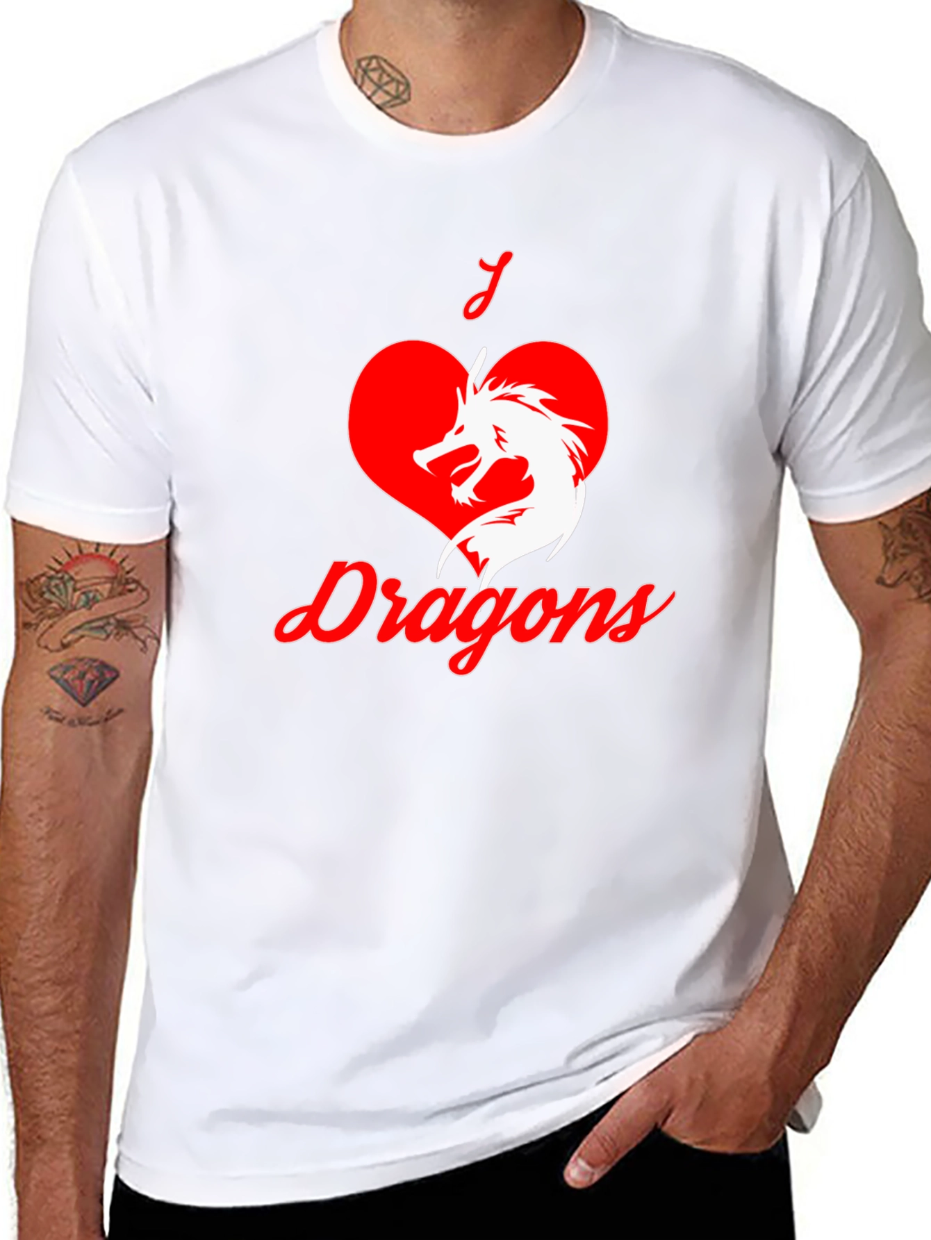I Love Dragons Graphic T-Shirt