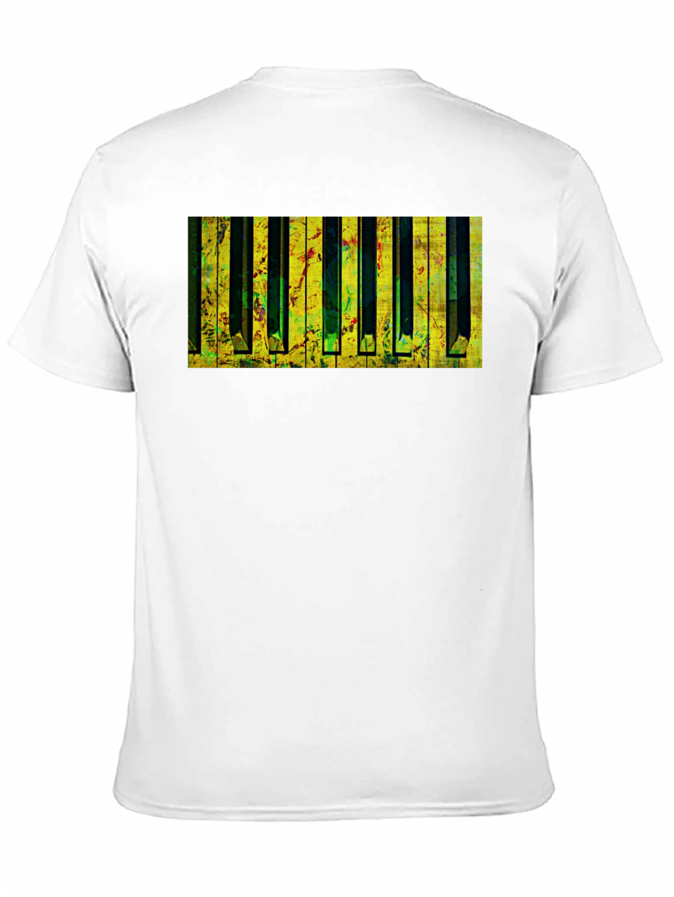 Abstract Piano Keys Graphic Tee - Black