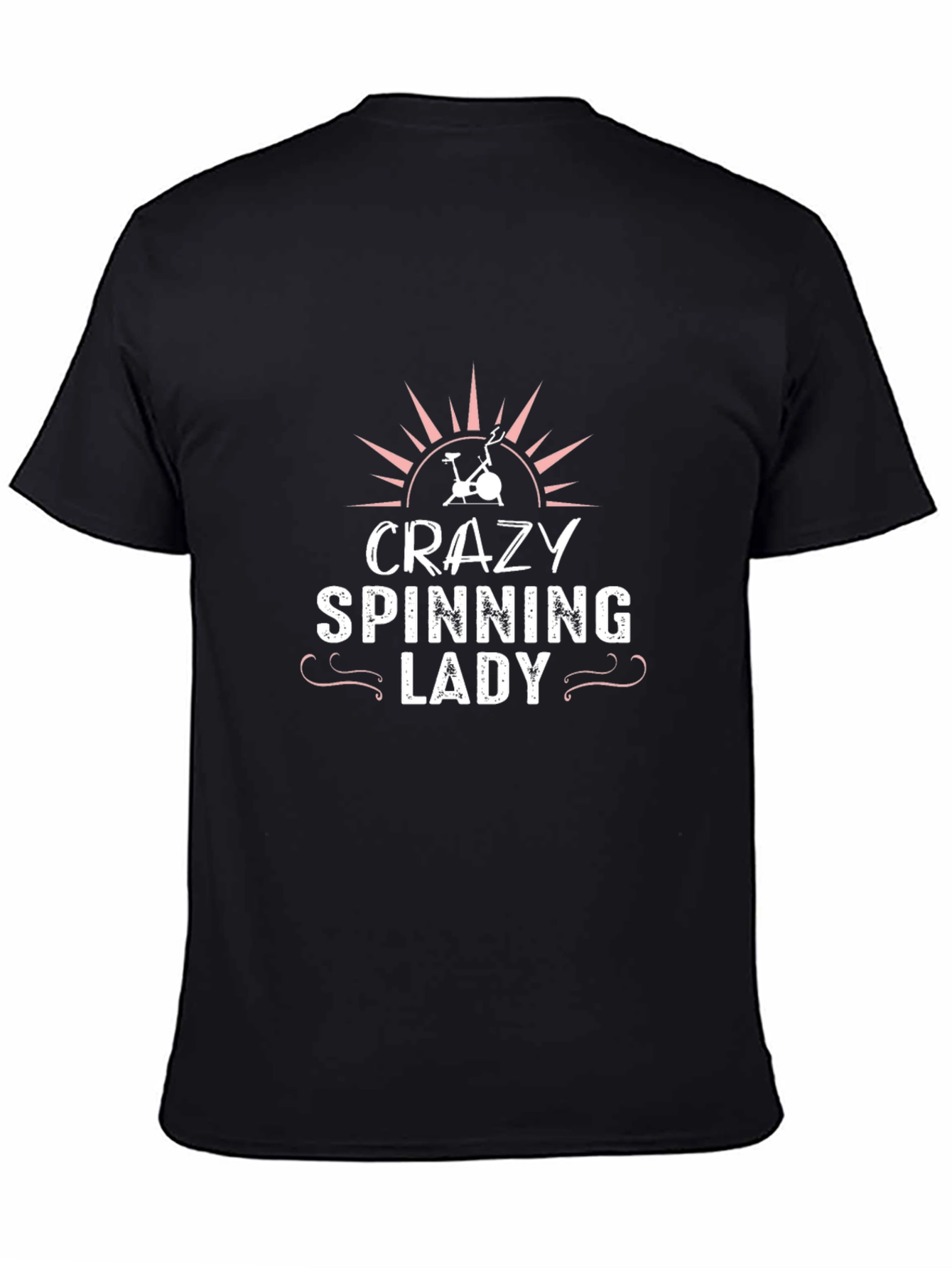Crazy Spinning Lady Black T-Shirt