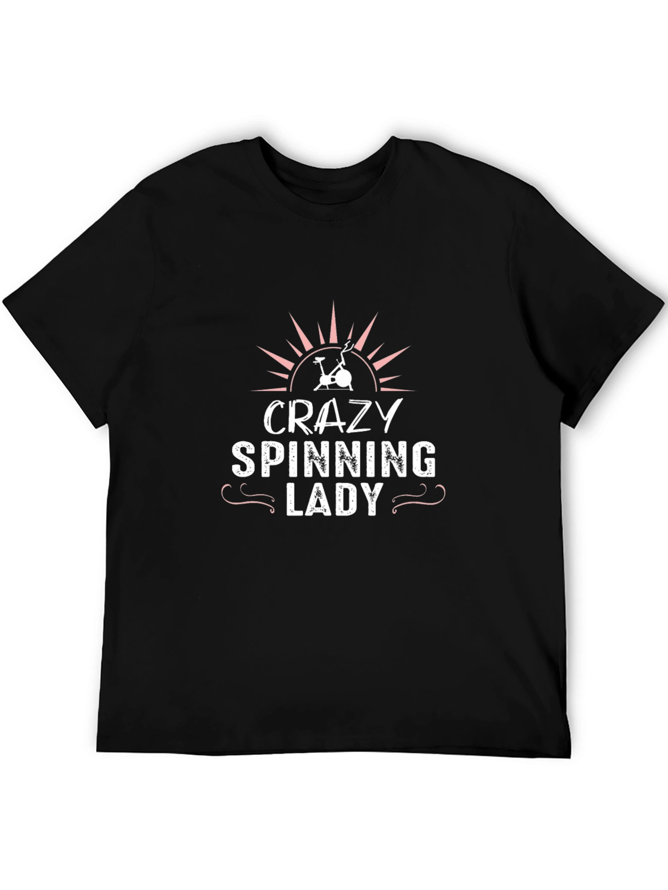 Crazy Spinning Lady Black T-Shirt