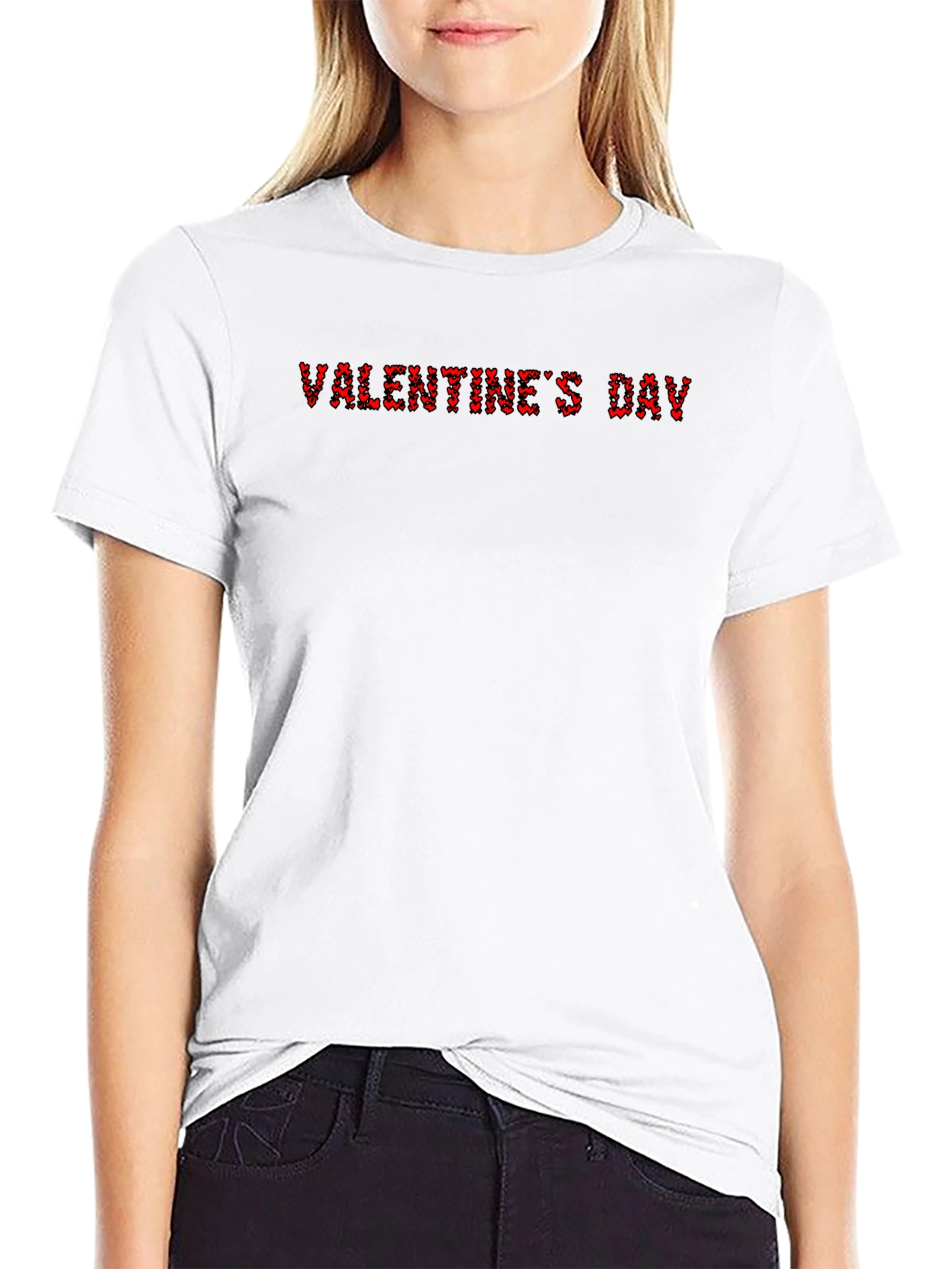 Valentines Day Heart Print Tee