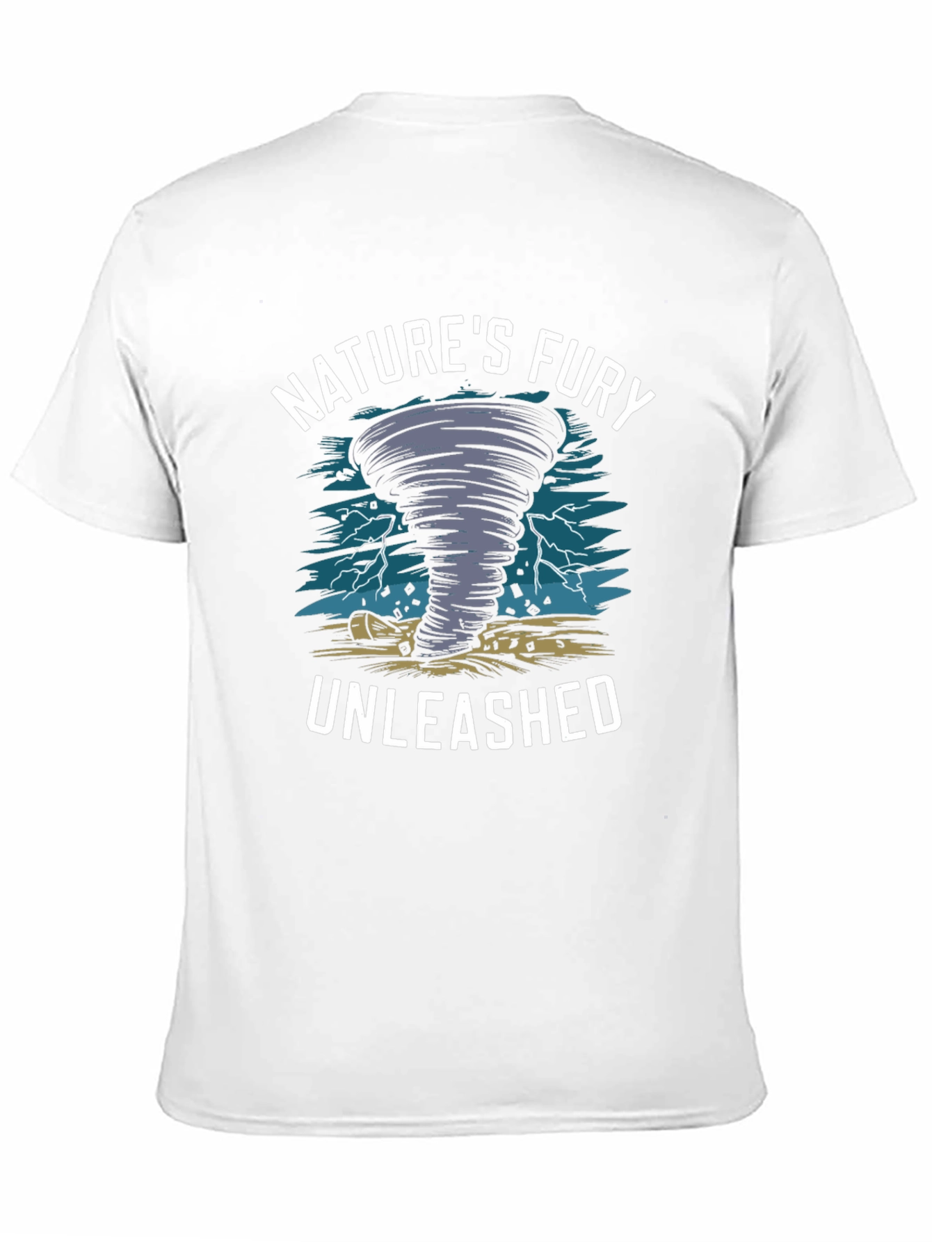 Natures Fury Unleashed Black Graphic T-Shirt
