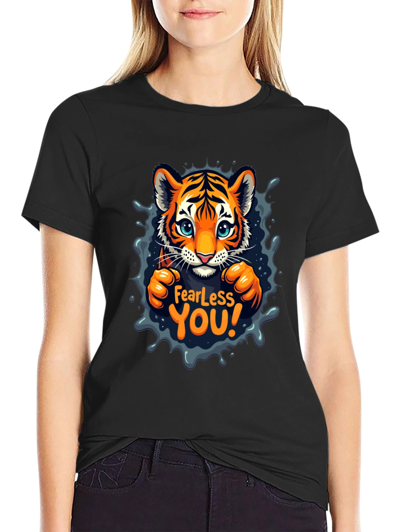 Fearless You! Cute Tiger Graphic Tee