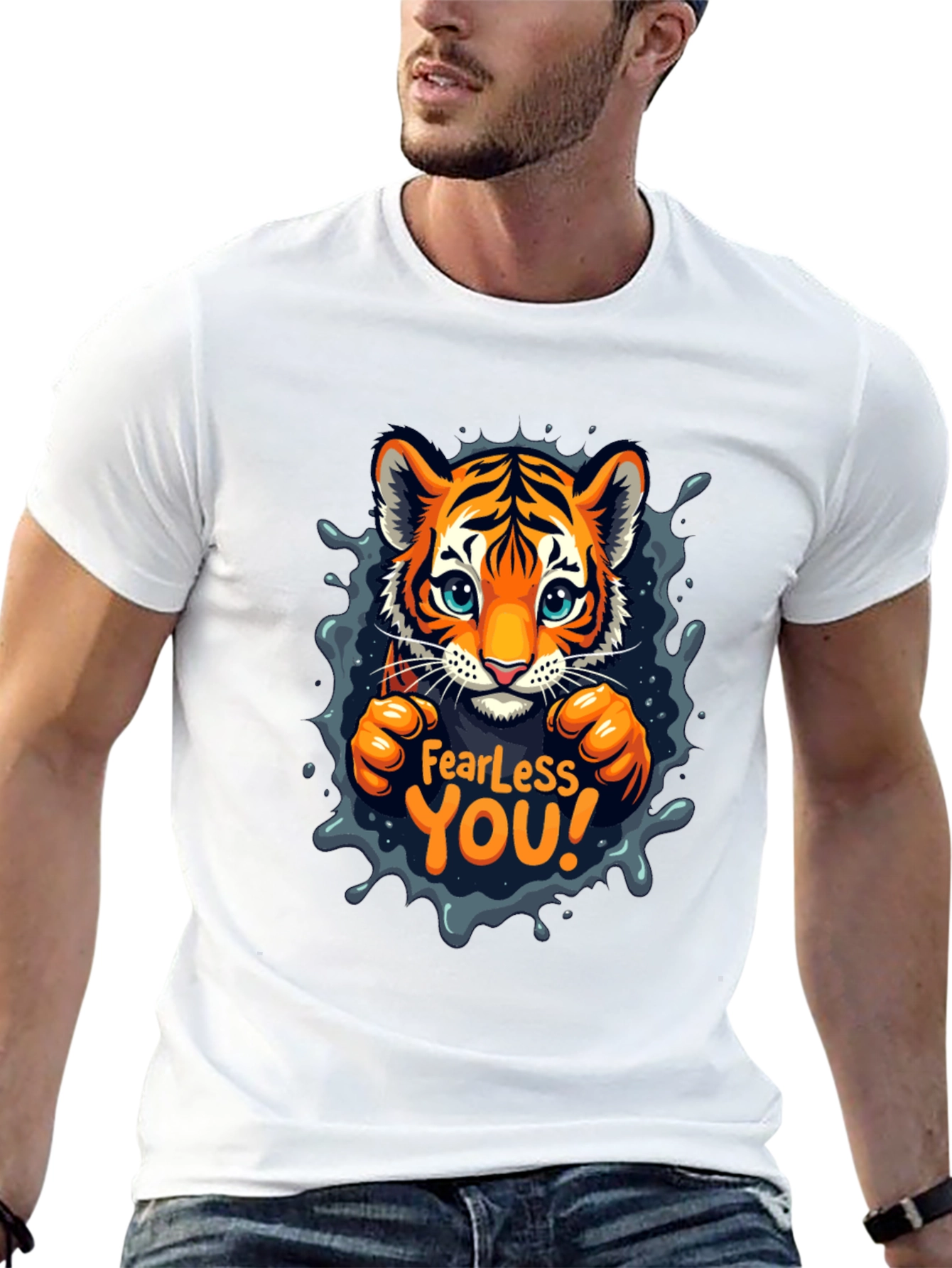 Fearless You! Cute Tiger Graphic Tee